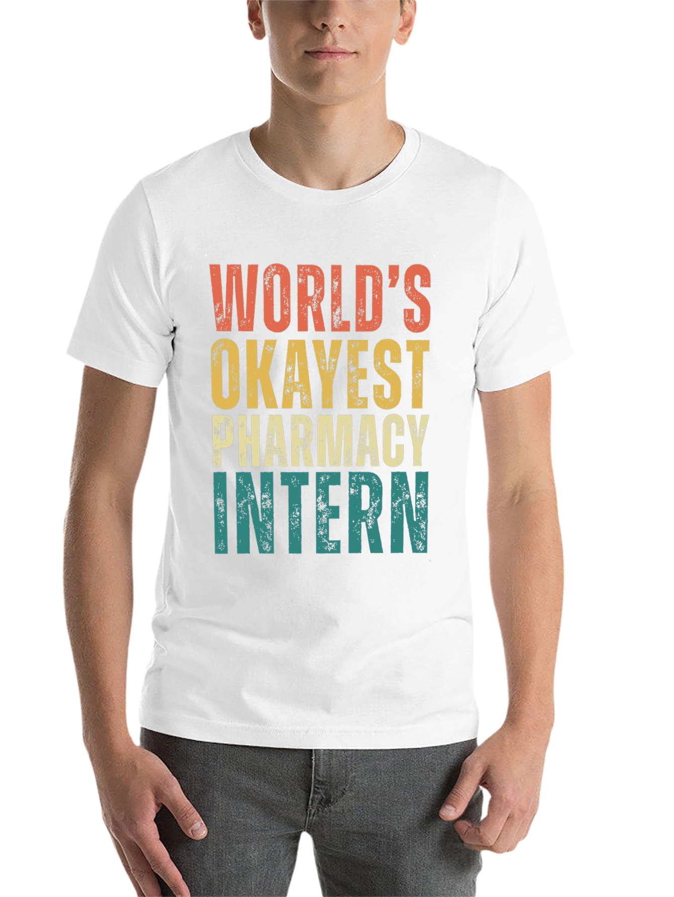 Okayest Pharmacy Intern T-Shirt - Retro Design - 14