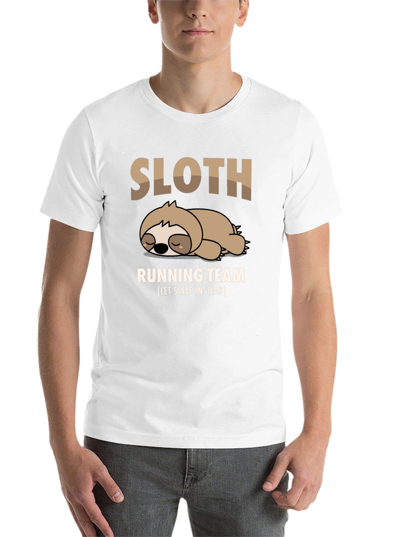 Black Sloth Running Team T-Shirt - Funny Nap Time Tee view 14