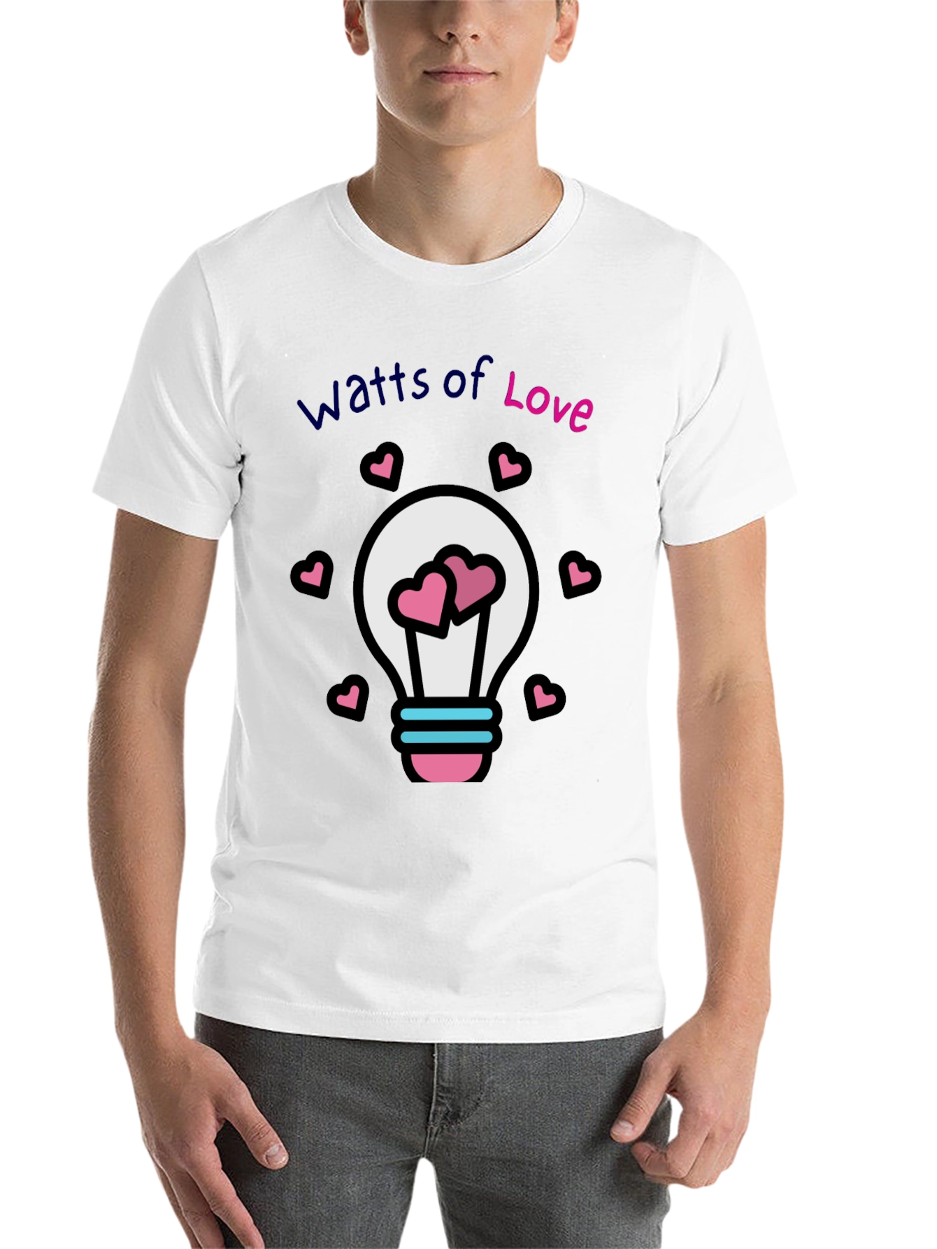 Black Watts of Love T-Shirt view 14