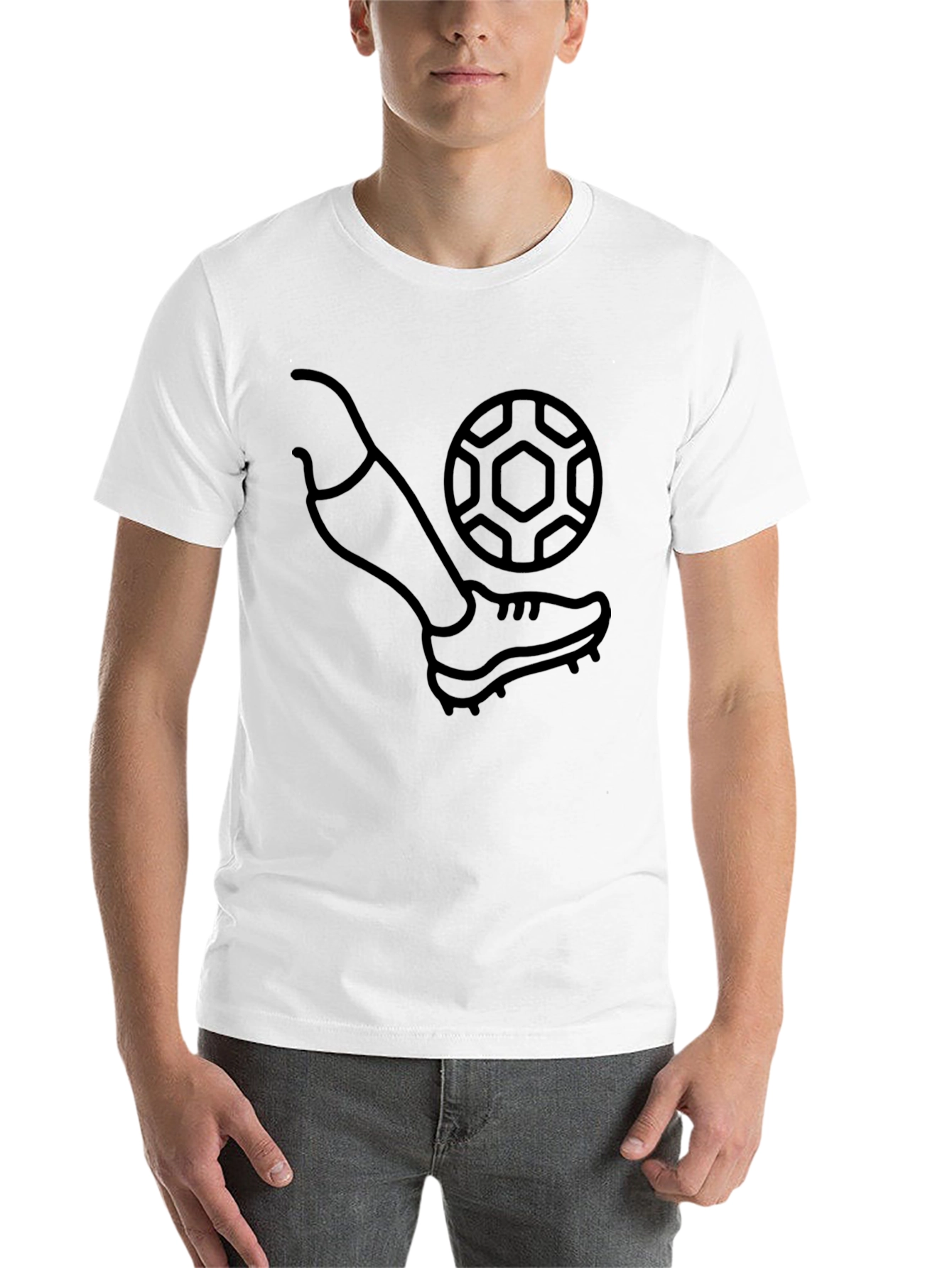 Black Soccer Kick Graphic T-Shirt - Black view 14