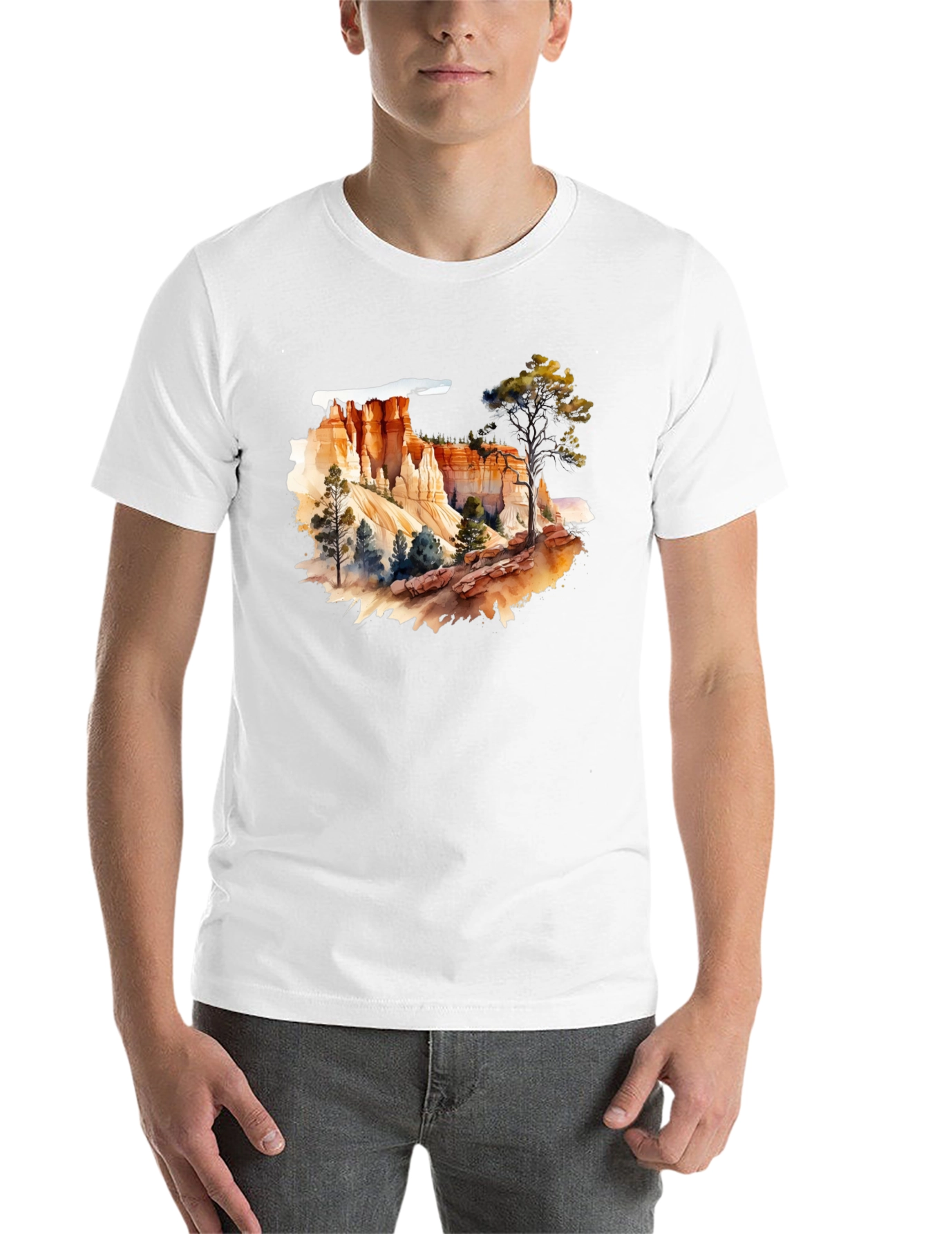 Black Bryce Canyon Watercolor Graphic Tee - Black view 14