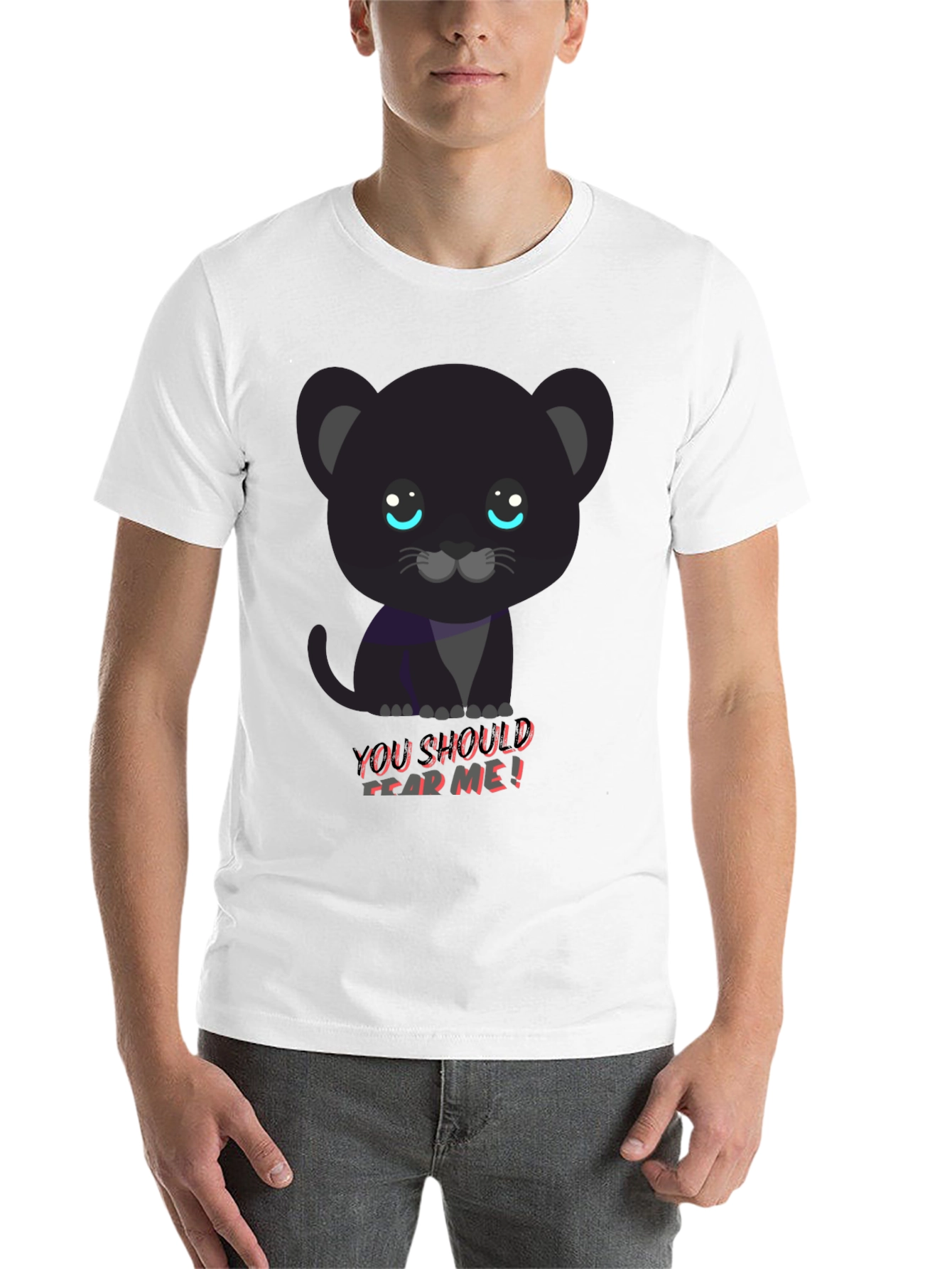 Black Cute Black Panther Tee - You Should Fear Me! view 14