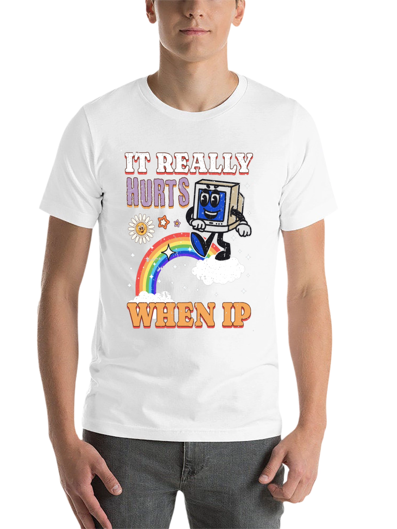 Black Retro Tech Humor T-Shirt view 14