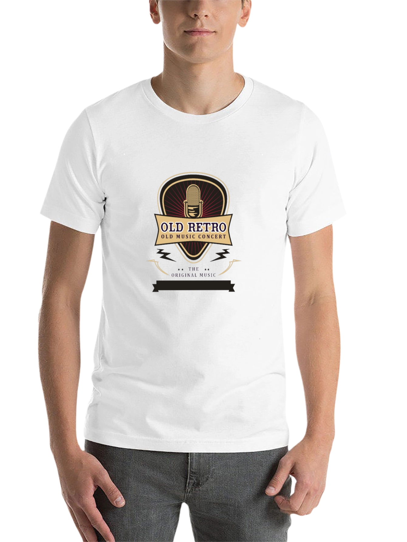 Black Old Retro Music Concert T-Shirt - Vintage Style view 14