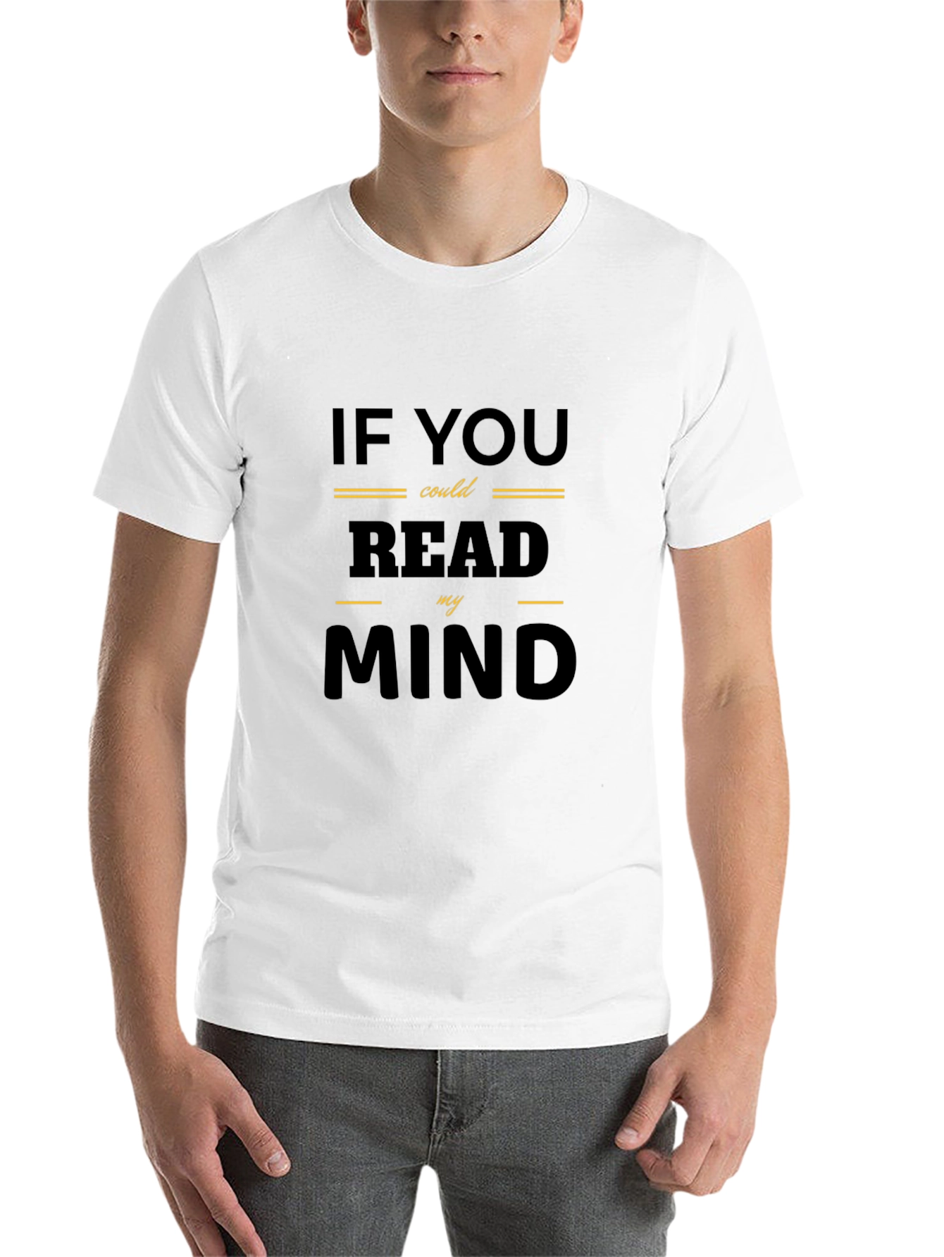 Black Mind Reader Tee - Funny Graphic T-Shirt view 14
