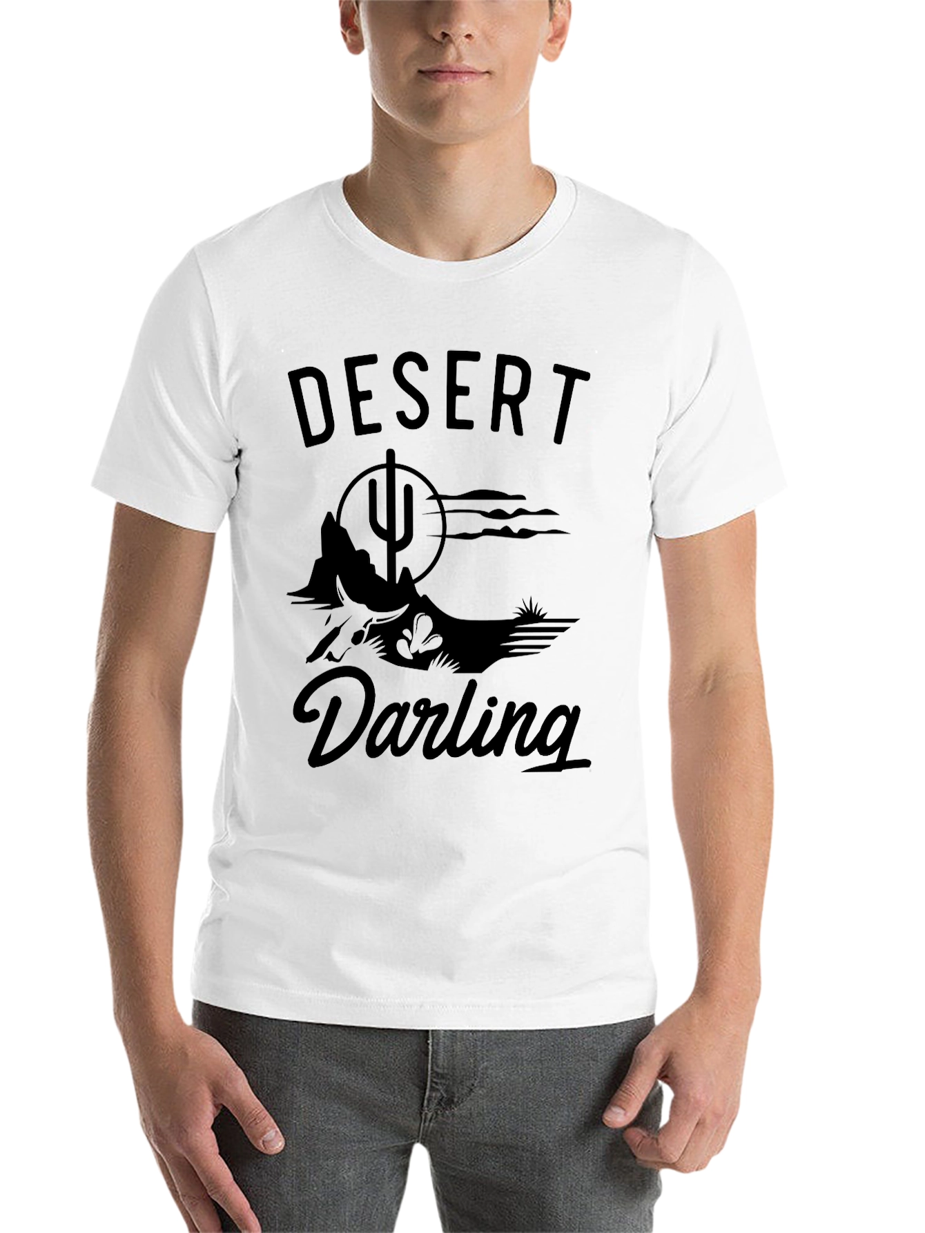 Black Desert Darling Graphic T-Shirt - Black Cotton Tee view 14