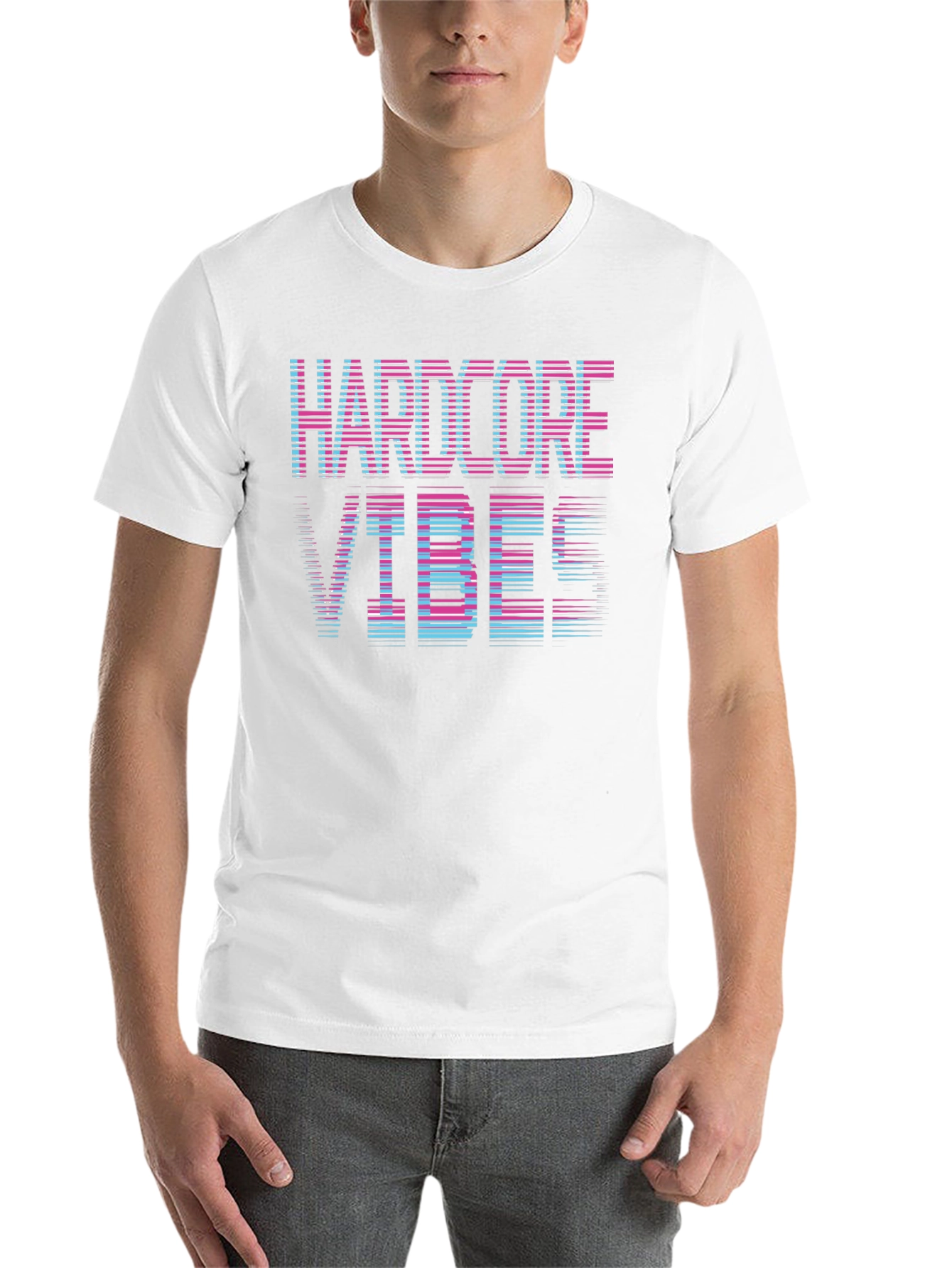 Black Hardcore Vibes Graphic T-Shirt view 14