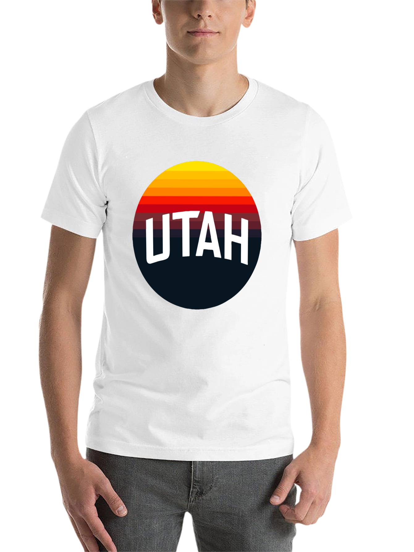 Black Retro Utah Graphic Tee - Classic Design T-Shirt view 14