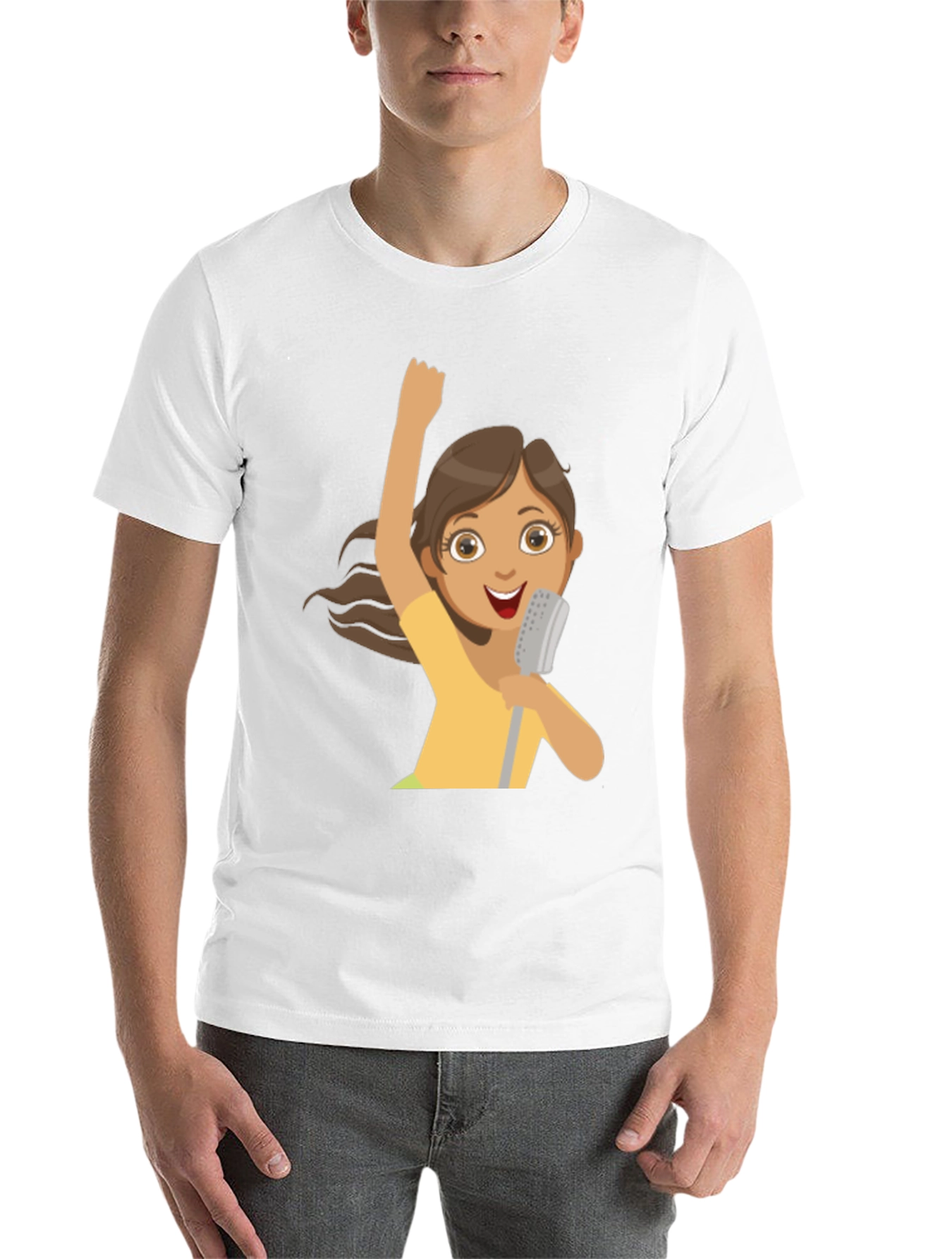 Black Singing Girl Graphic Tee - Fun and Stylish! view 14