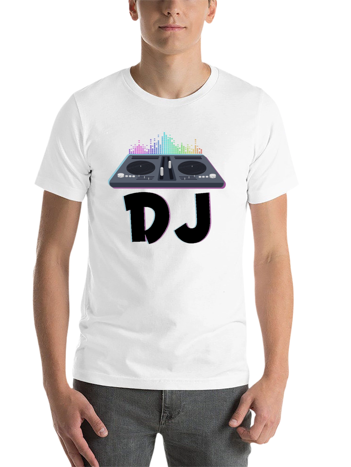 Black DJ Turntable Graphic Tee - Music Lover T-Shirt view 14