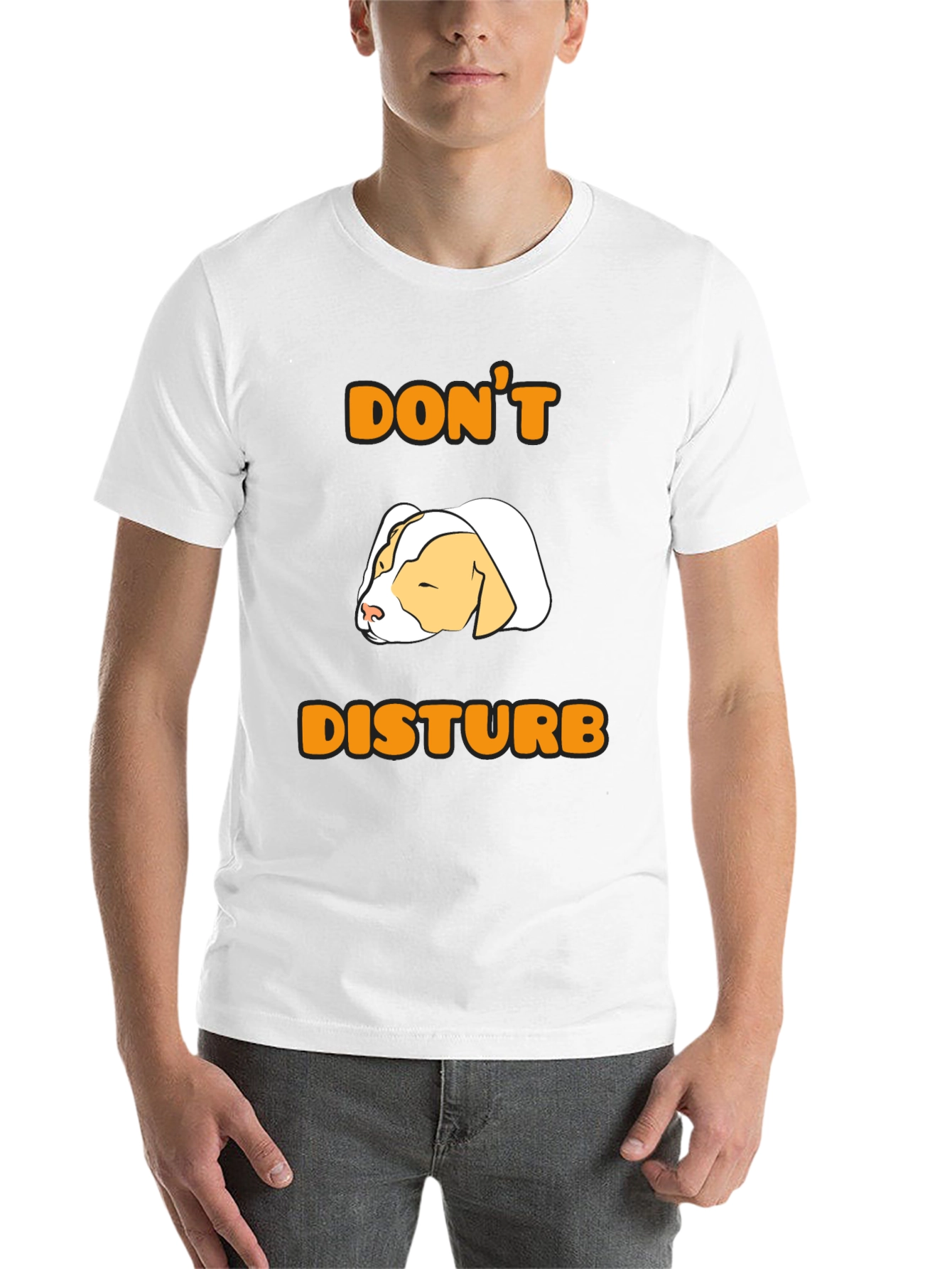 Black Don't Disturb Sleeping Dog T-Shirt - Funny Pet Lover Tee view 14