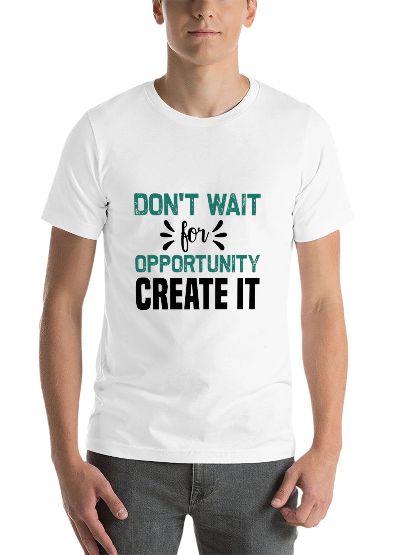 Black Don't Wait For Opportunity T-Shirt view 14