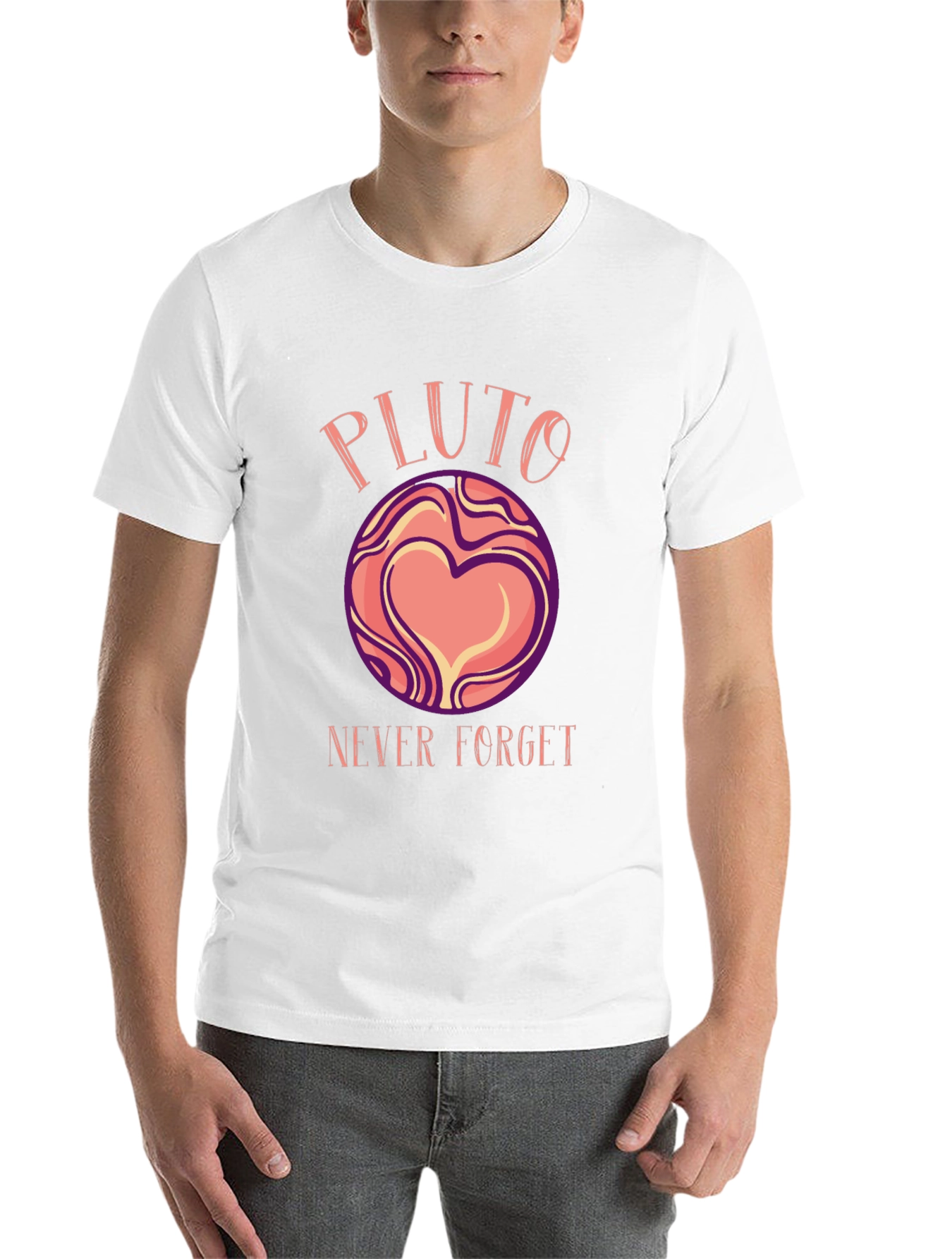 Black Pluto Never Forget Graphic T-Shirt view 14