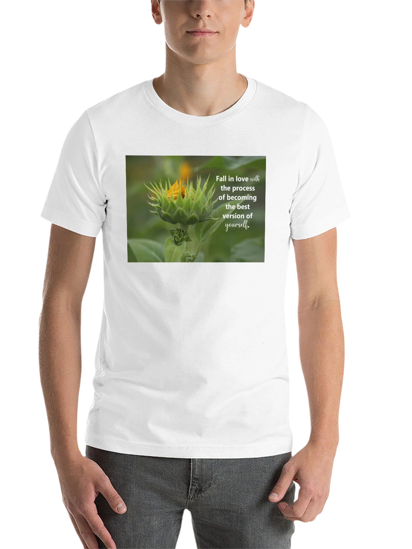 Black Inspirational Sunflower Graphic T-Shirt - Black view 14