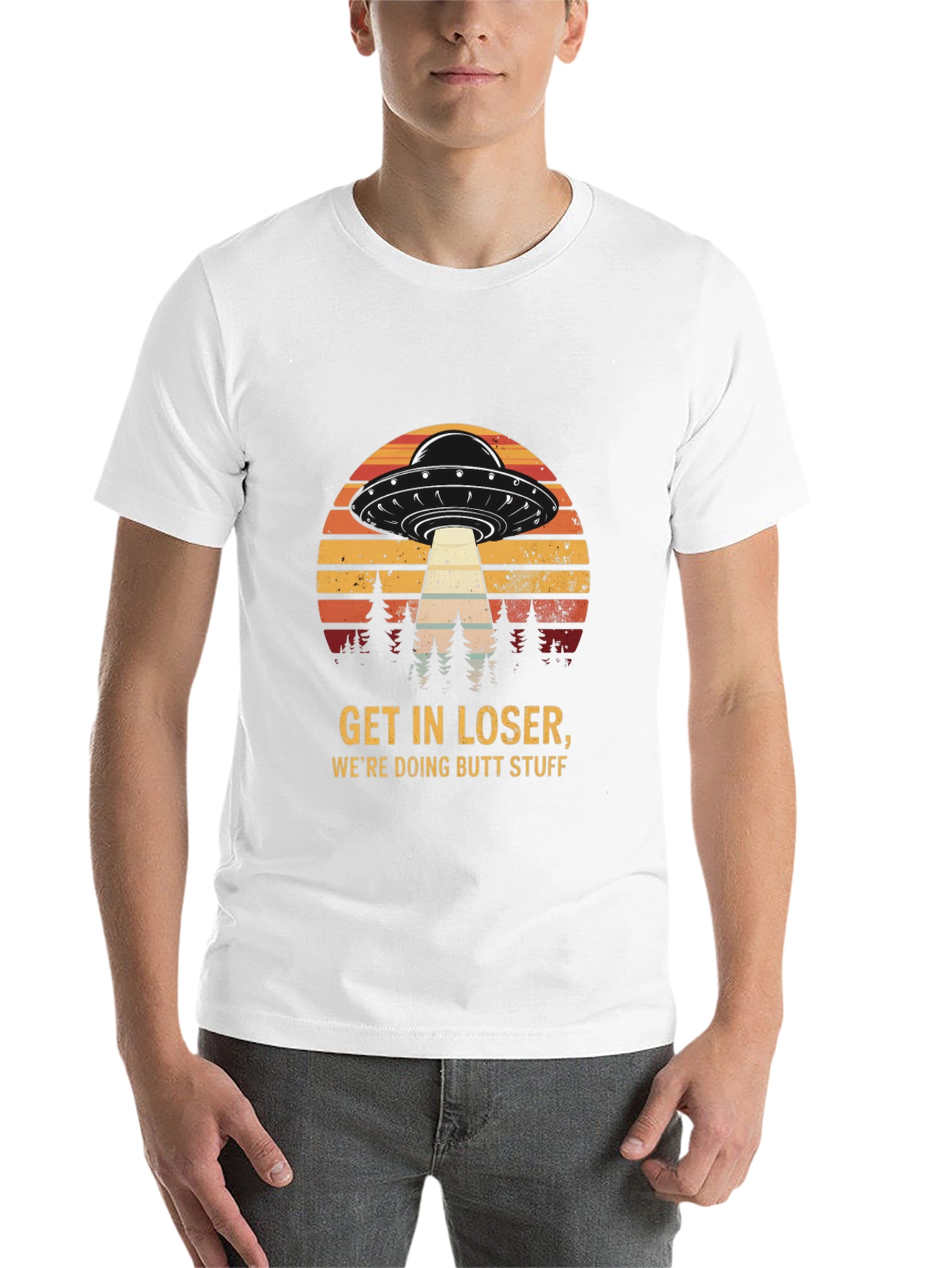 Black Get in Loser UFO T-Shirt view 14