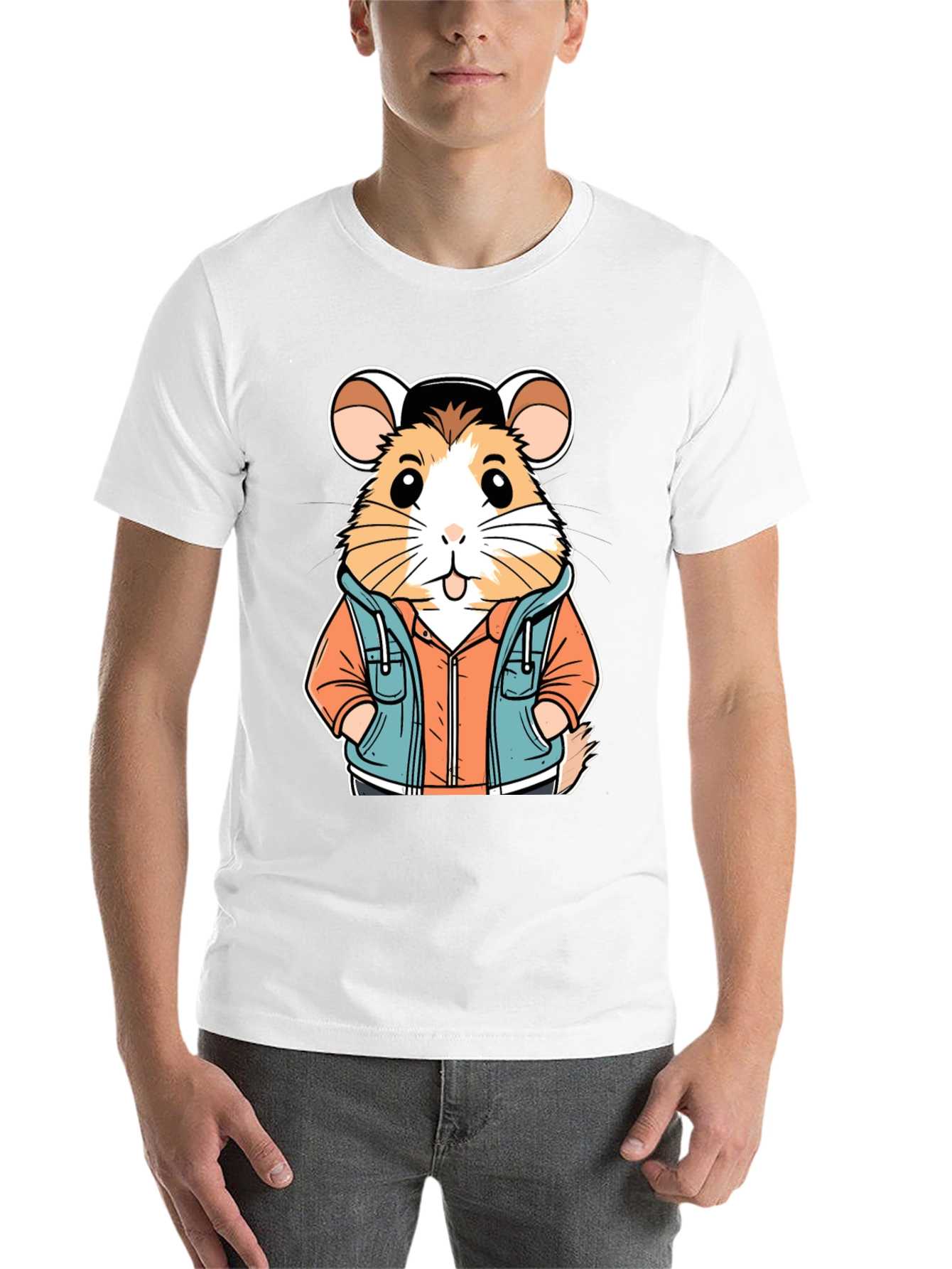 Hamster in Hoodie T-Shirt: Cool Cartoon Design - 14