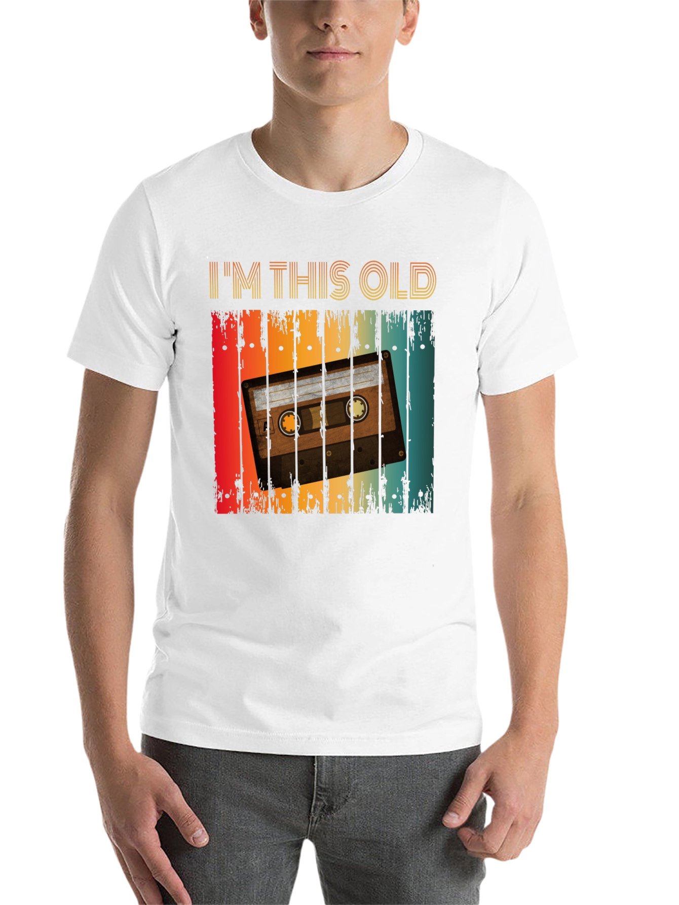 Black Retro Cassette Tape T-Shirt - I'm This Old view 14