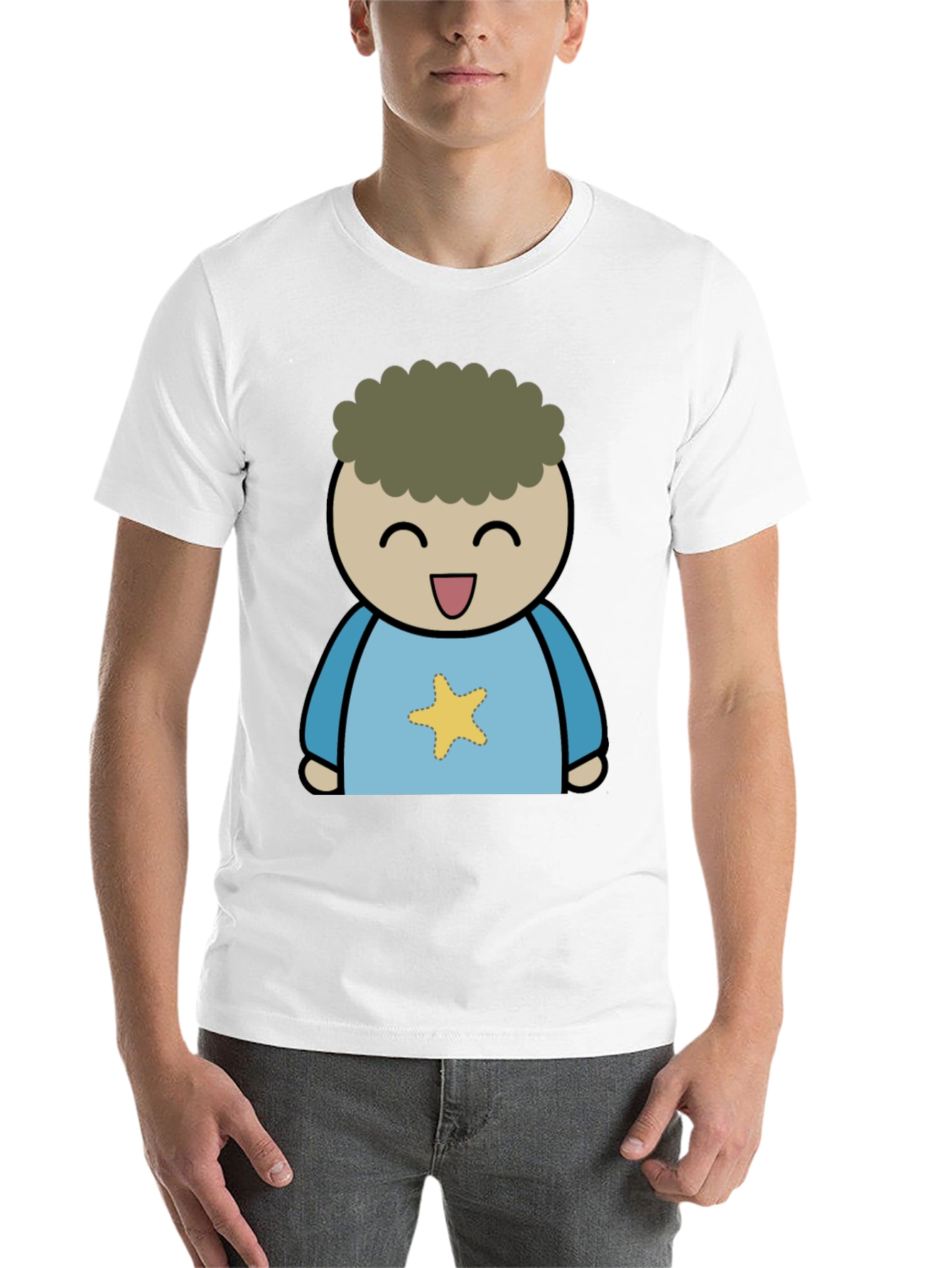 Black Cartoon Star T-Shirt view 14