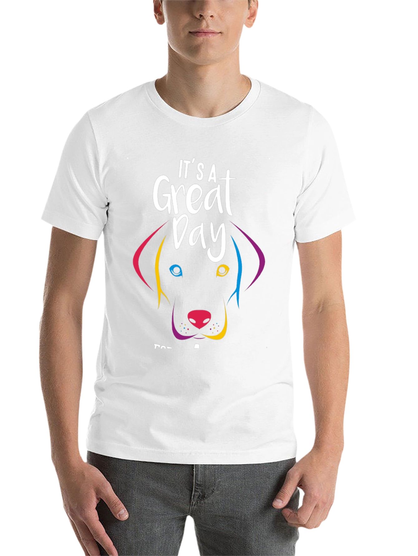 Black It's A Great Day Dog Graphic T-Shirt view 14