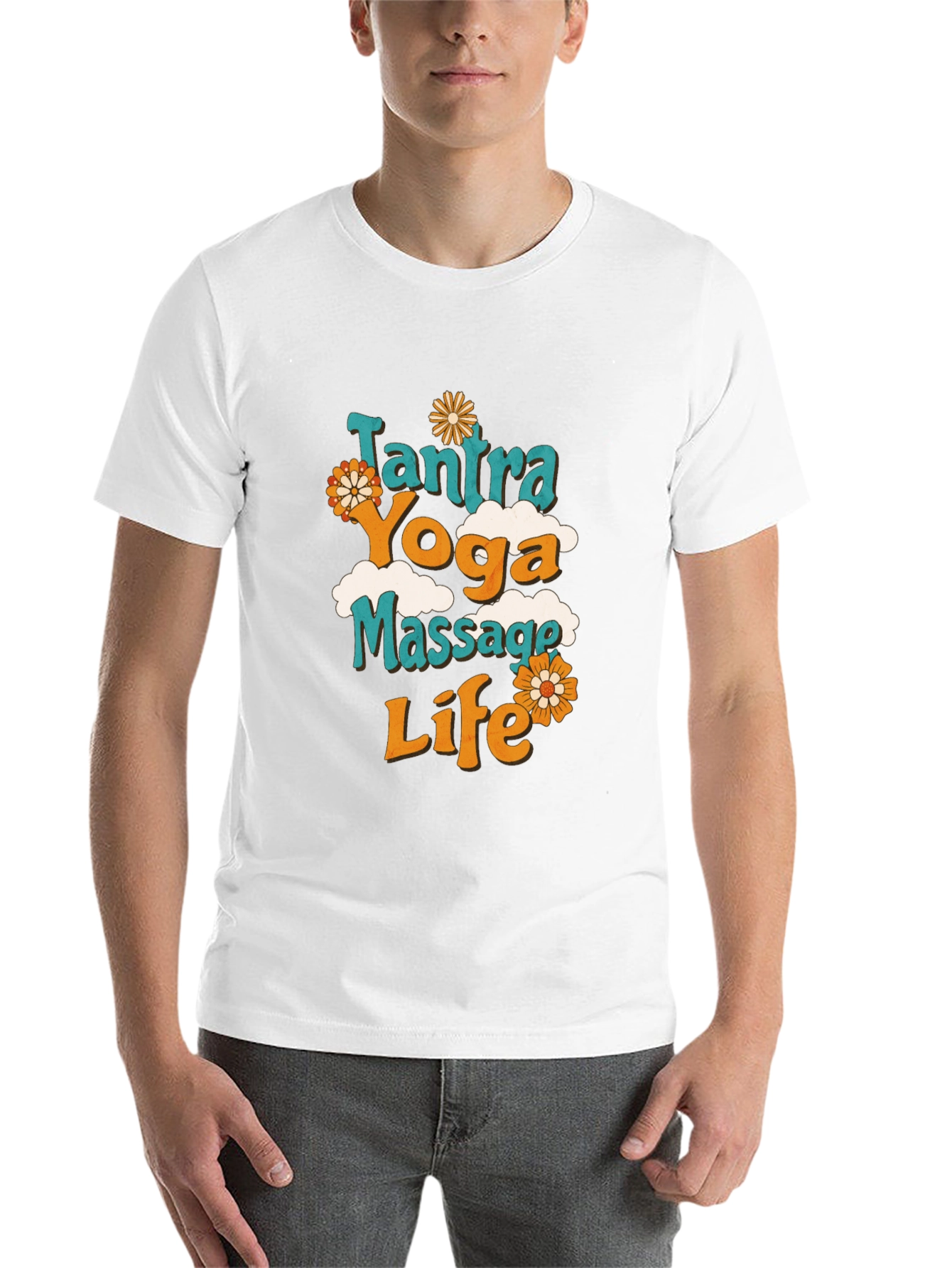 Black Tantra Yoga Massage Life Graphic Tee view 14
