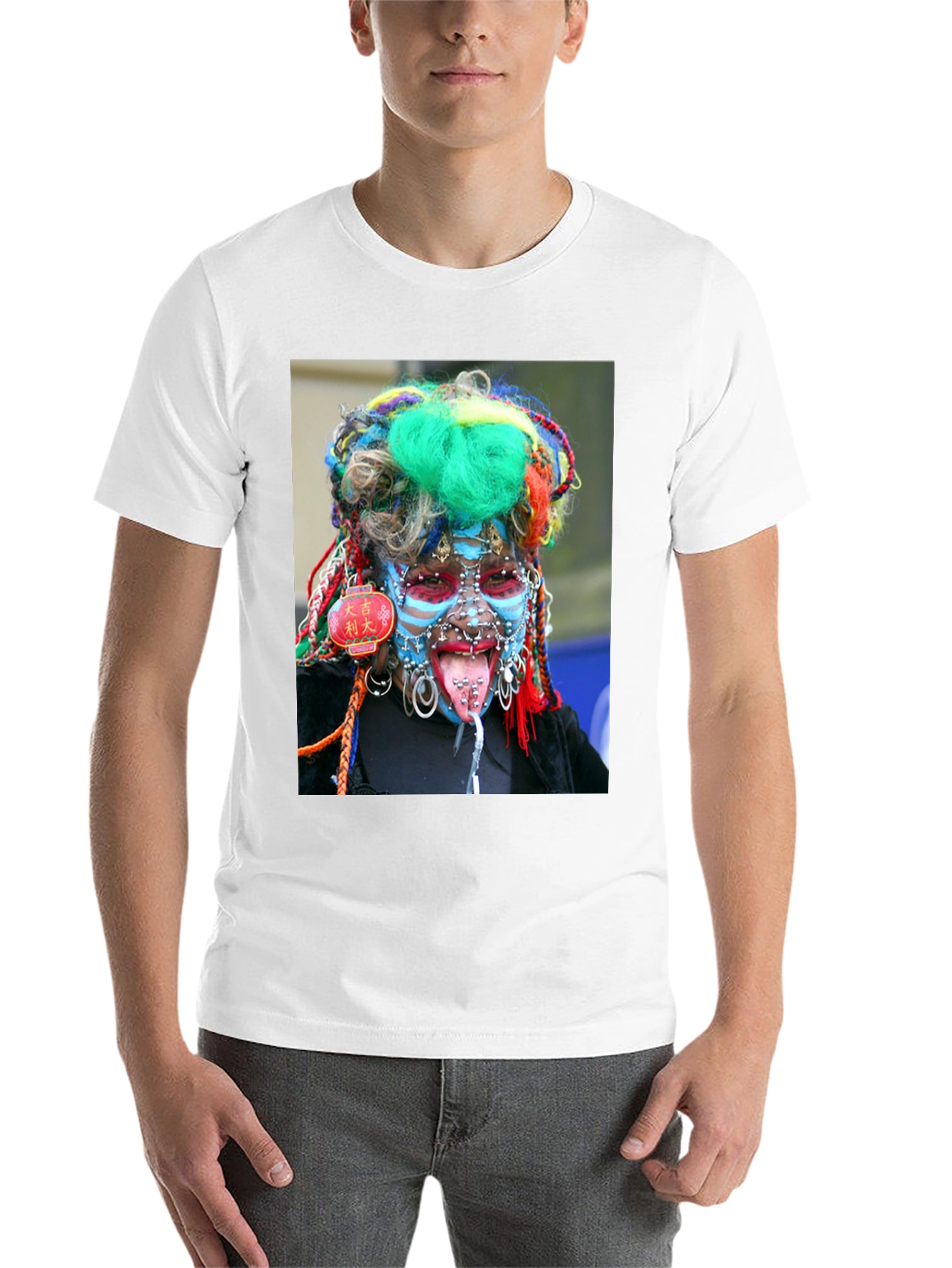 Black Unique Body Art Graphic Tee view 14