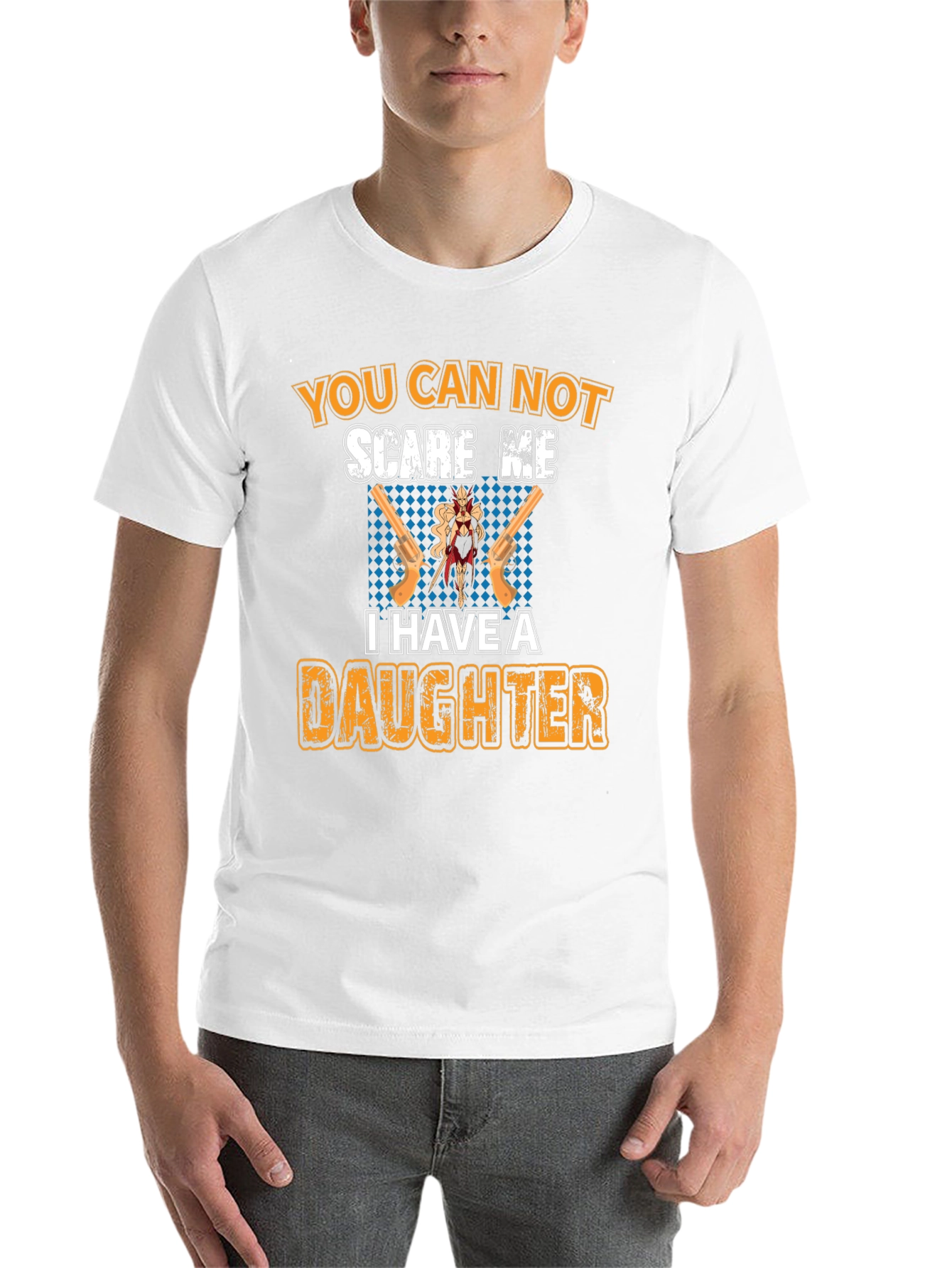 Black You Can Not Scare Me T-Shirt - Dad & Daughter  view 14