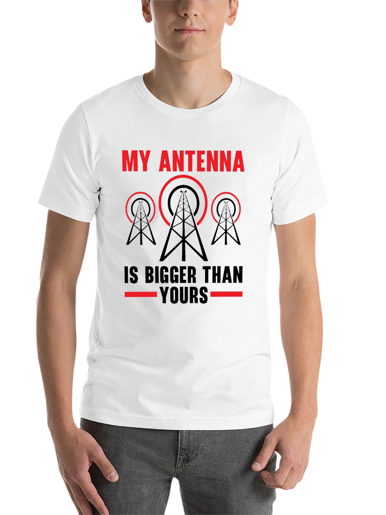 Black My Antenna is Bigger Than Yours T-Shirt - Ham Radio Operator Gift view 14