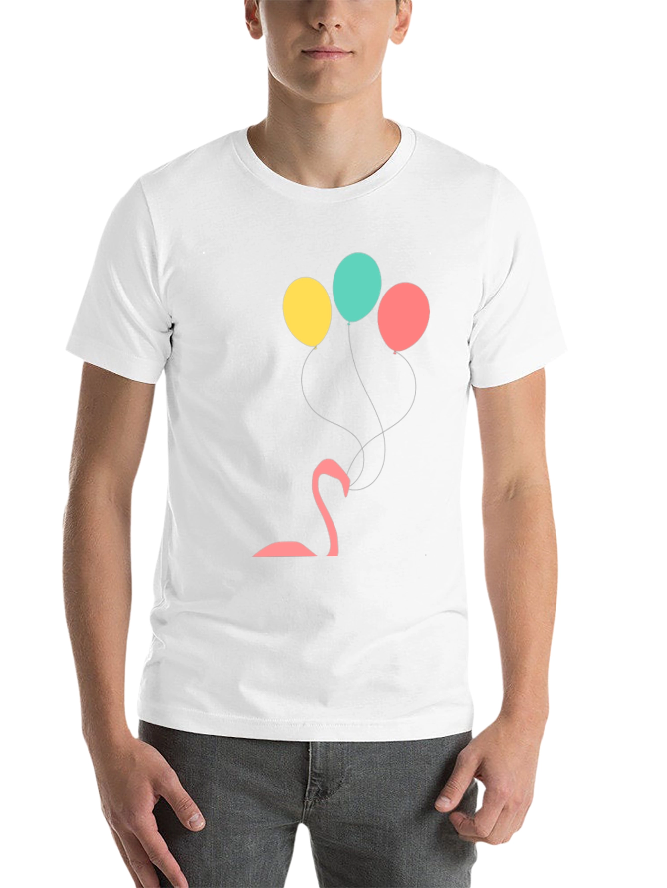 Black Black Flamingo Balloon Graphic Tee view 14