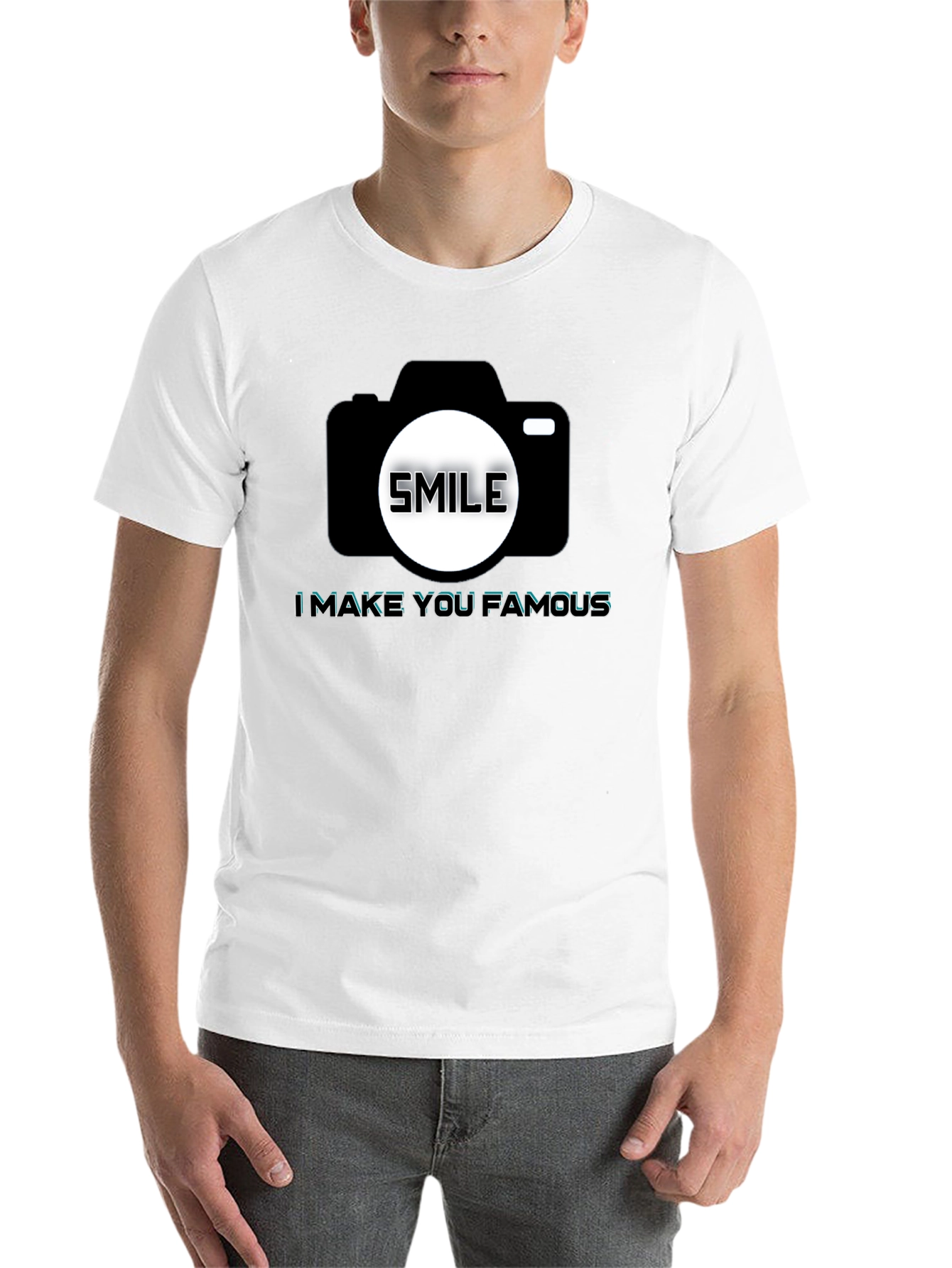 Black Smile Camera T-Shirt - Make You Famous view 14