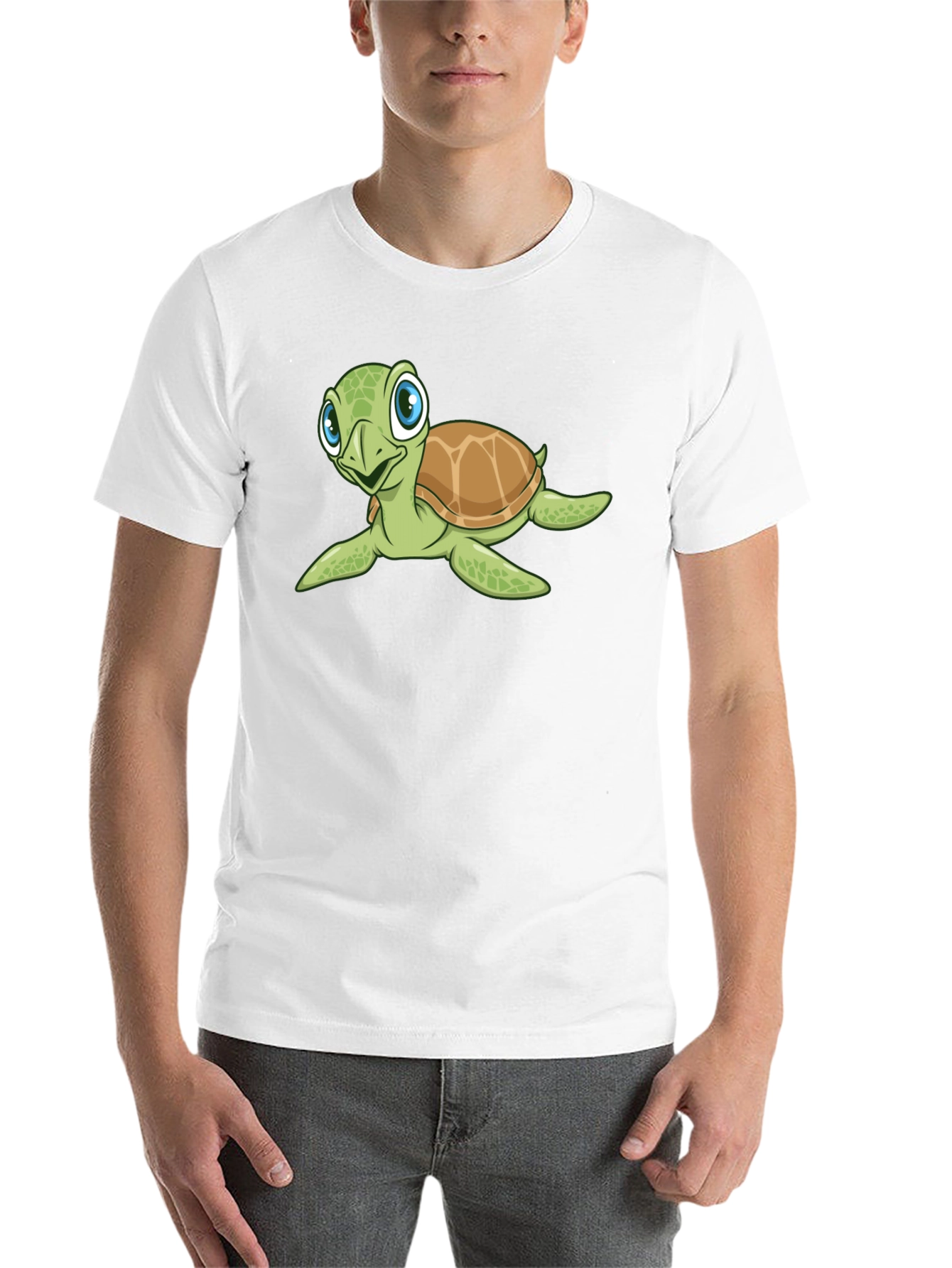 Black Turtle Graphic Tee - Black Cotton T-Shirt view 14
