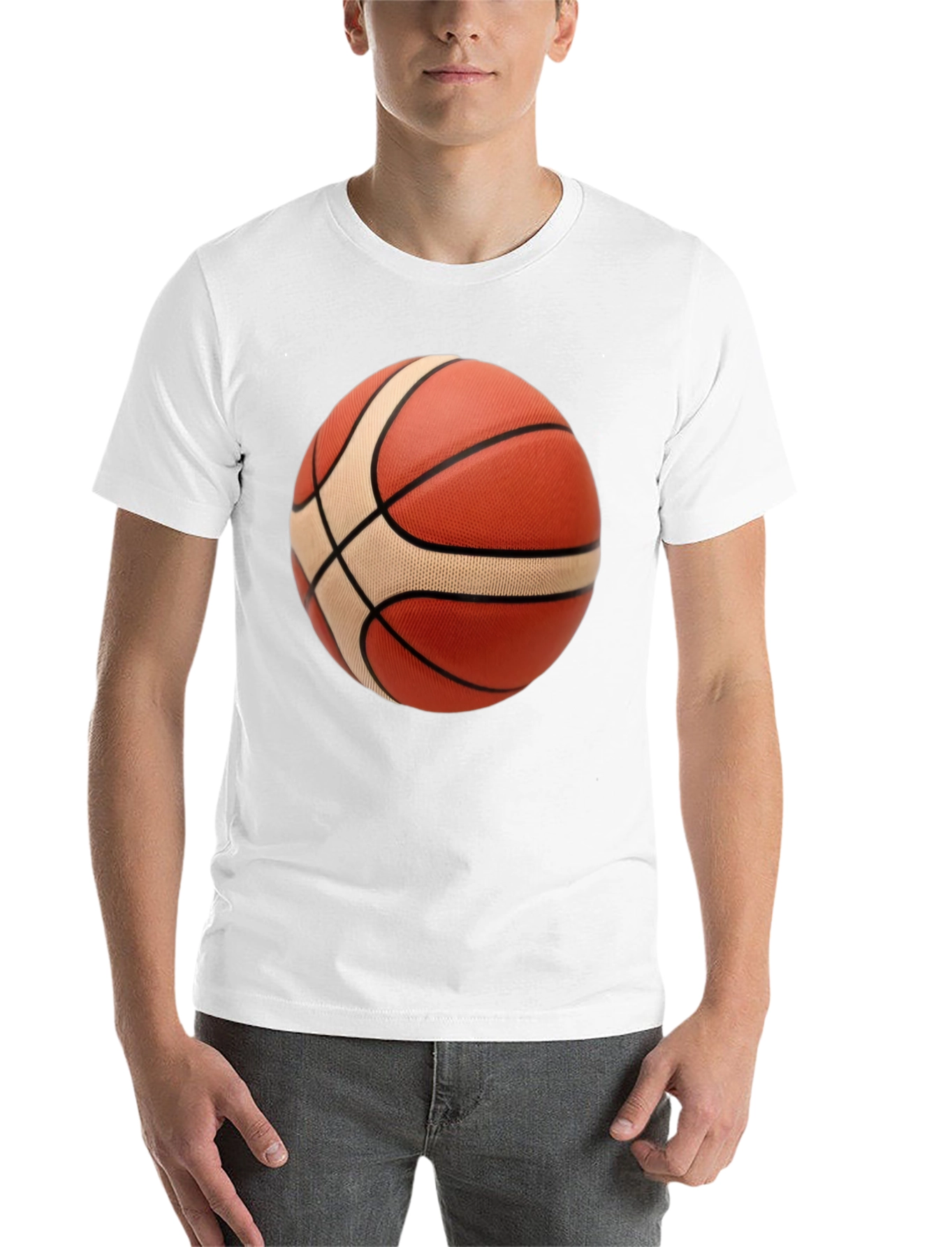 Black Basketball Graphic Tee - Black Cotton Blend view 14