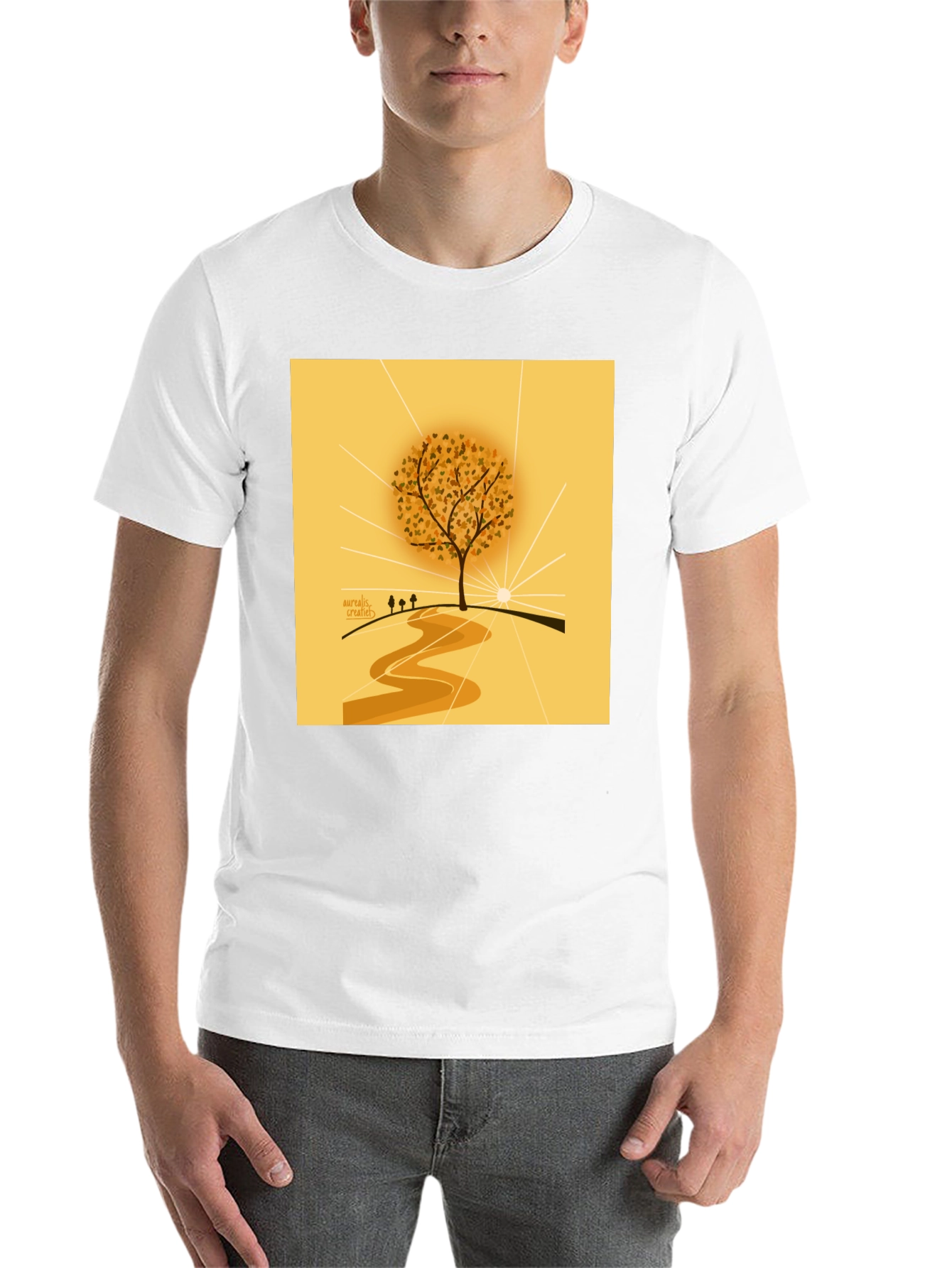 Black Nature Inspired Graphic Tee - Artistic Tree Design view 14
