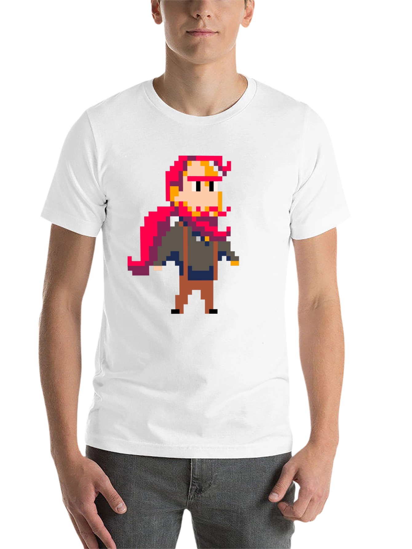 Black Pixel Art Graphic T-Shirt view 14