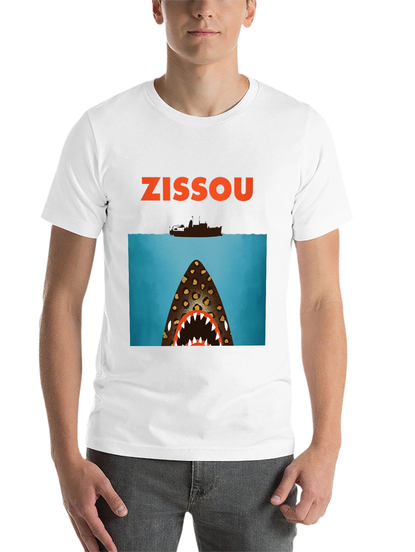 Black Zissou Shark Graphic Tee view 14