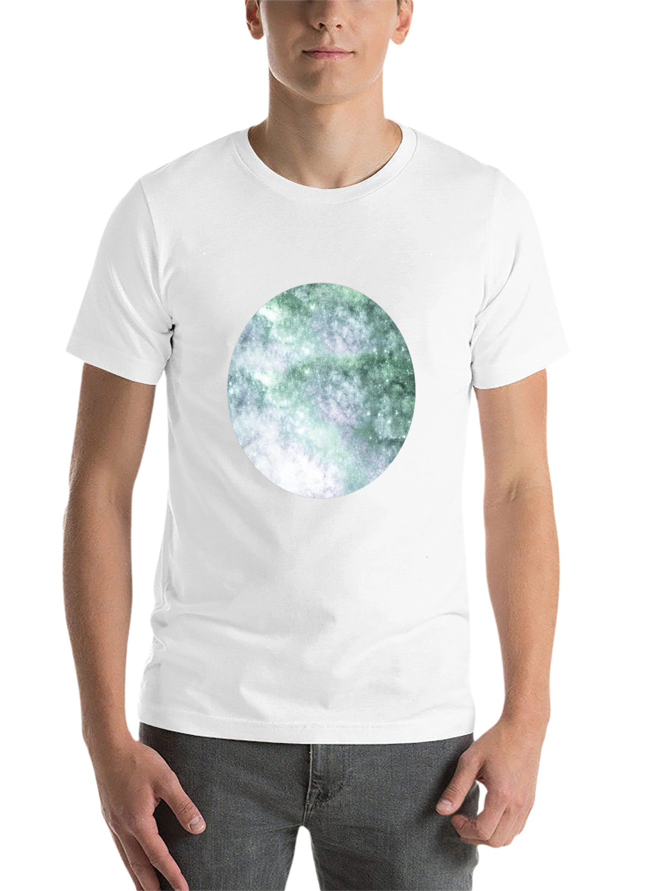 Black Nebula Circle Graphic Tee view 14
