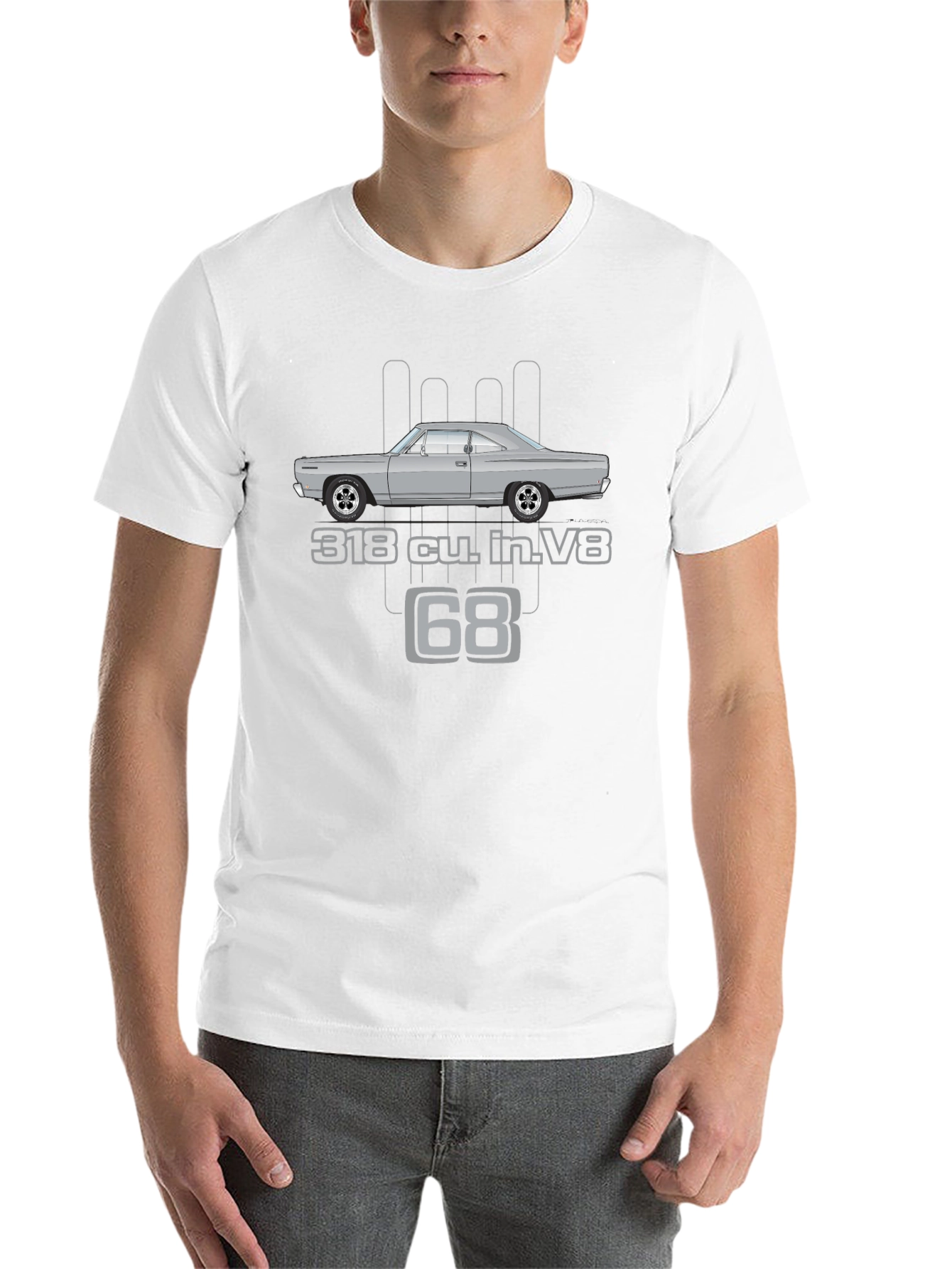 Black Classic '68 Car Graphic T-Shirt view 14