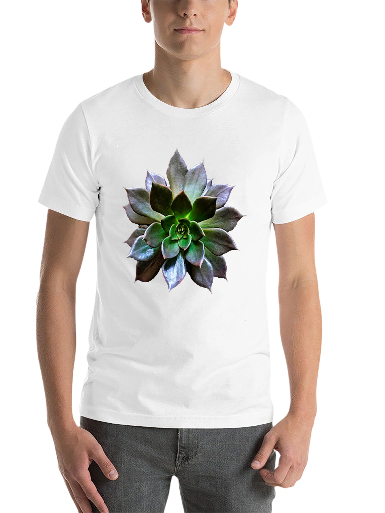 Black Succulent Graphic Tee - Nature Inspired Style view 14