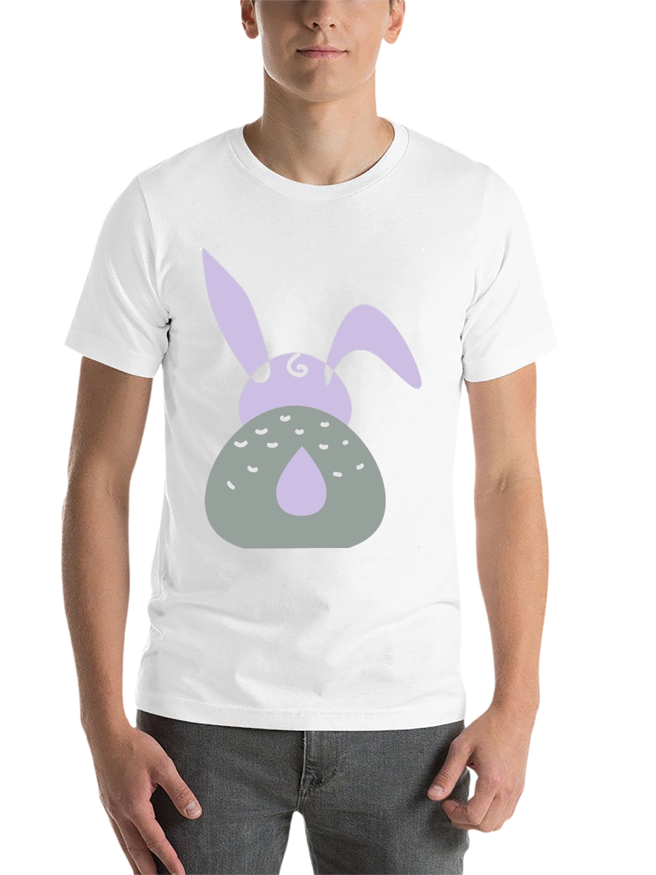 Black Easter Bunny Graphic Tee - Black view 14