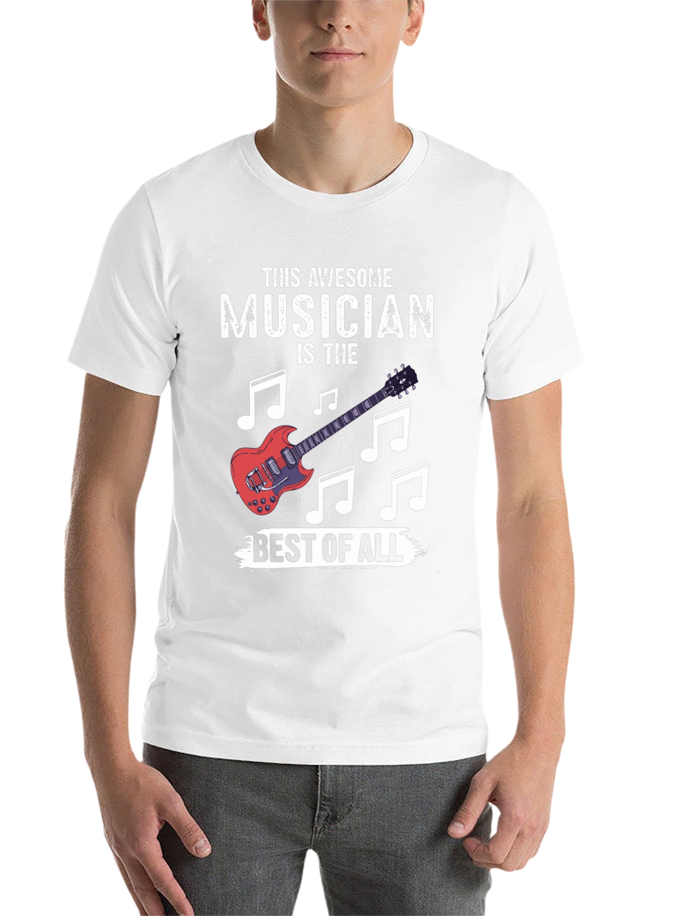 Black Awesome Musician Graphic T-Shirt view 14