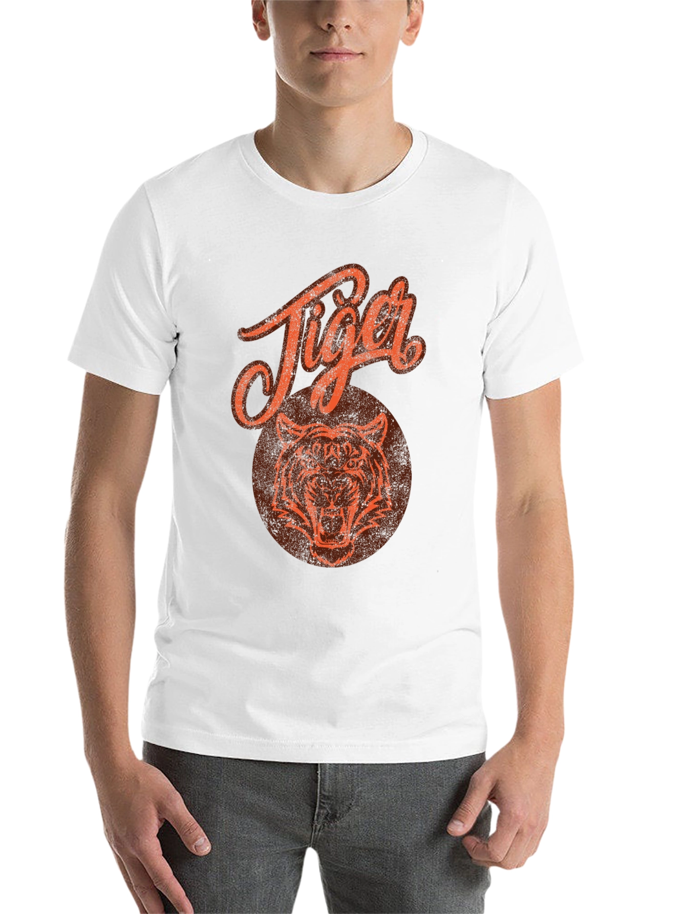 Black Tiger Graphic Print Black T-Shirt view 14