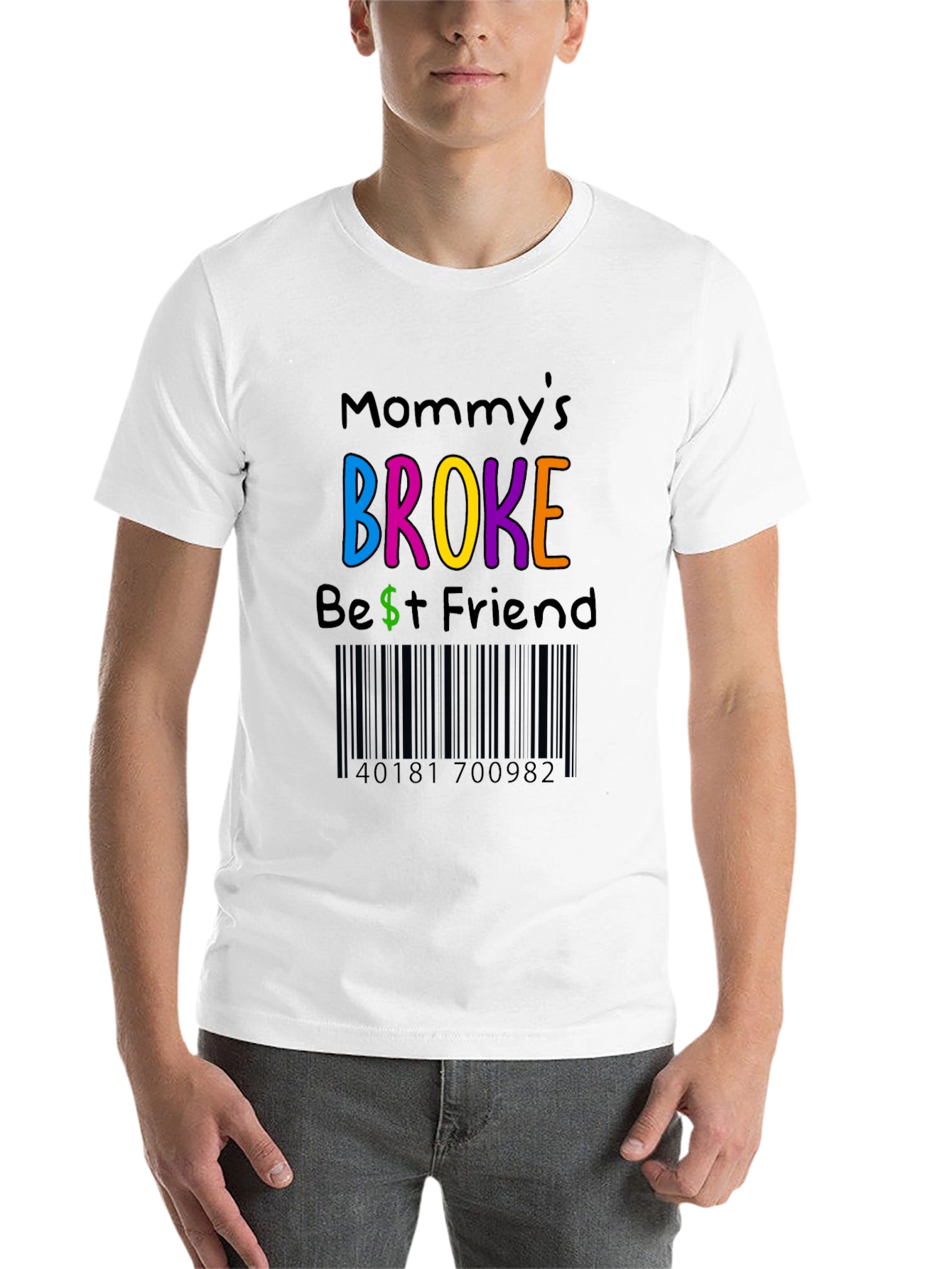 Black Mommy's Broke Best Friend Novelty T-Shirt view 14