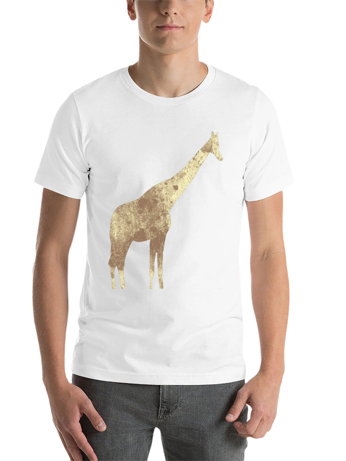 Black Giraffe Graphic Tee - Men's Black T-Shirt view 14