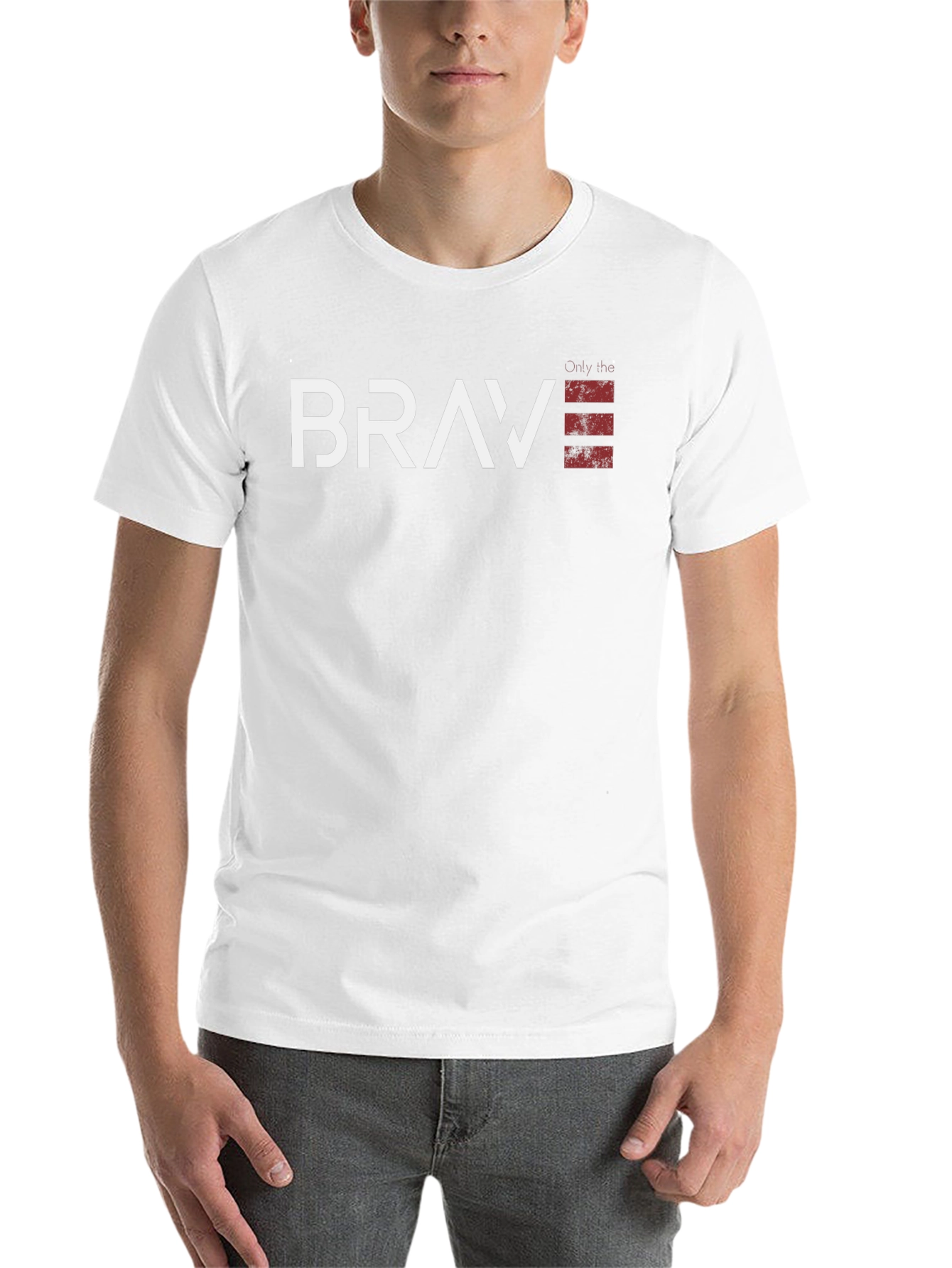 Black Brave Graphic Tee - Black Cotton Blend view 14