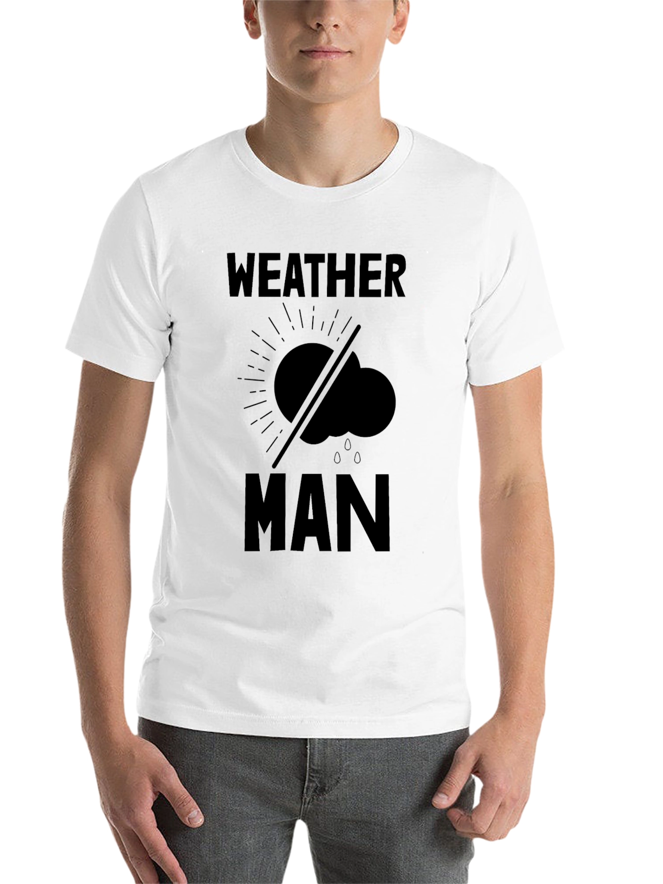 Black Weather Man Graphic T-Shirt - Black view 14
