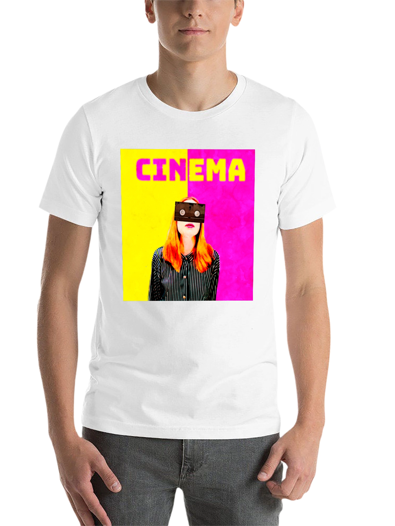 Black Cinema Graphic Tee - Retro Film T-Shirt view 14