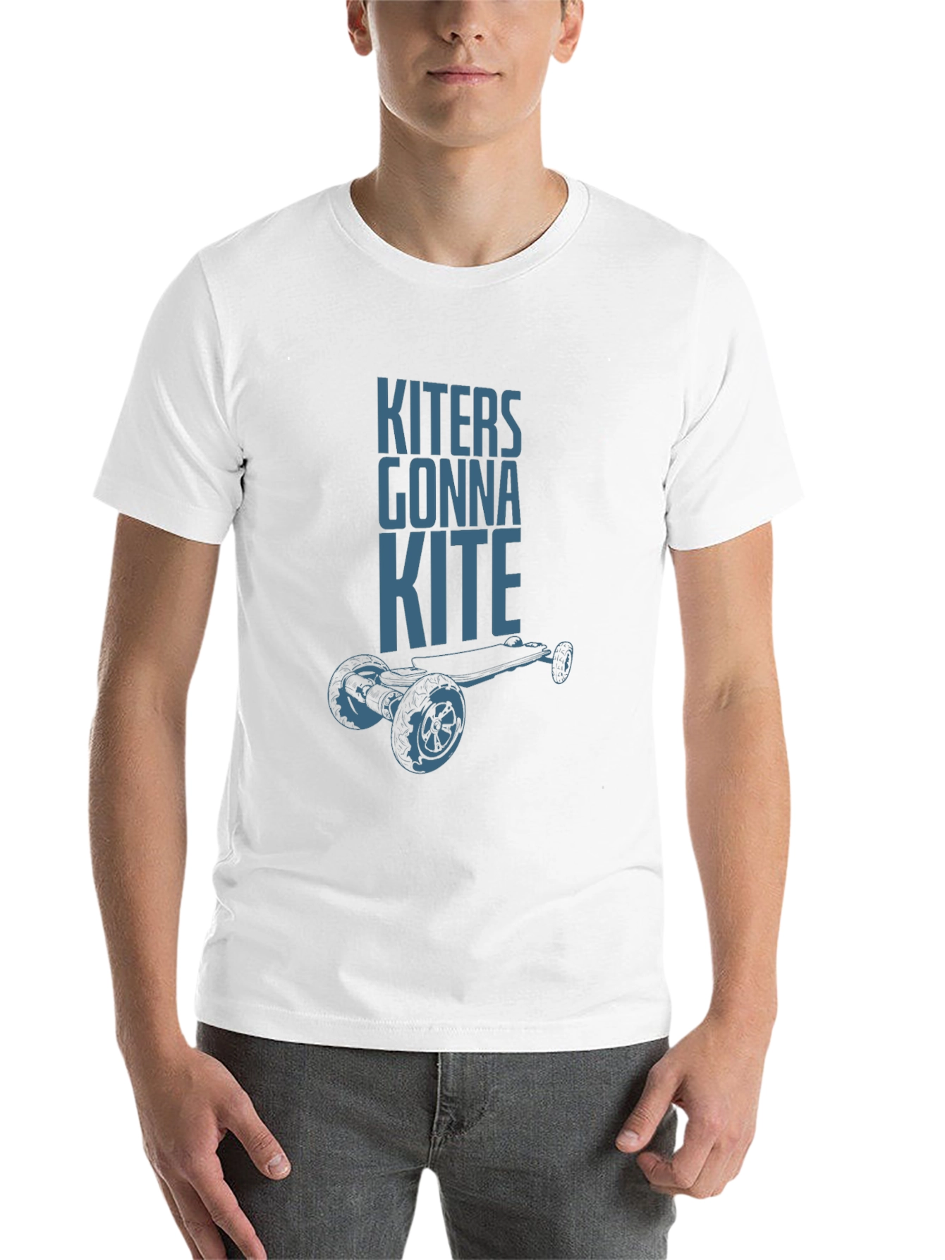 Black Kiteboarder Graphic Tee - "Kiters Gonna Kite" Black T-Shirt view 14