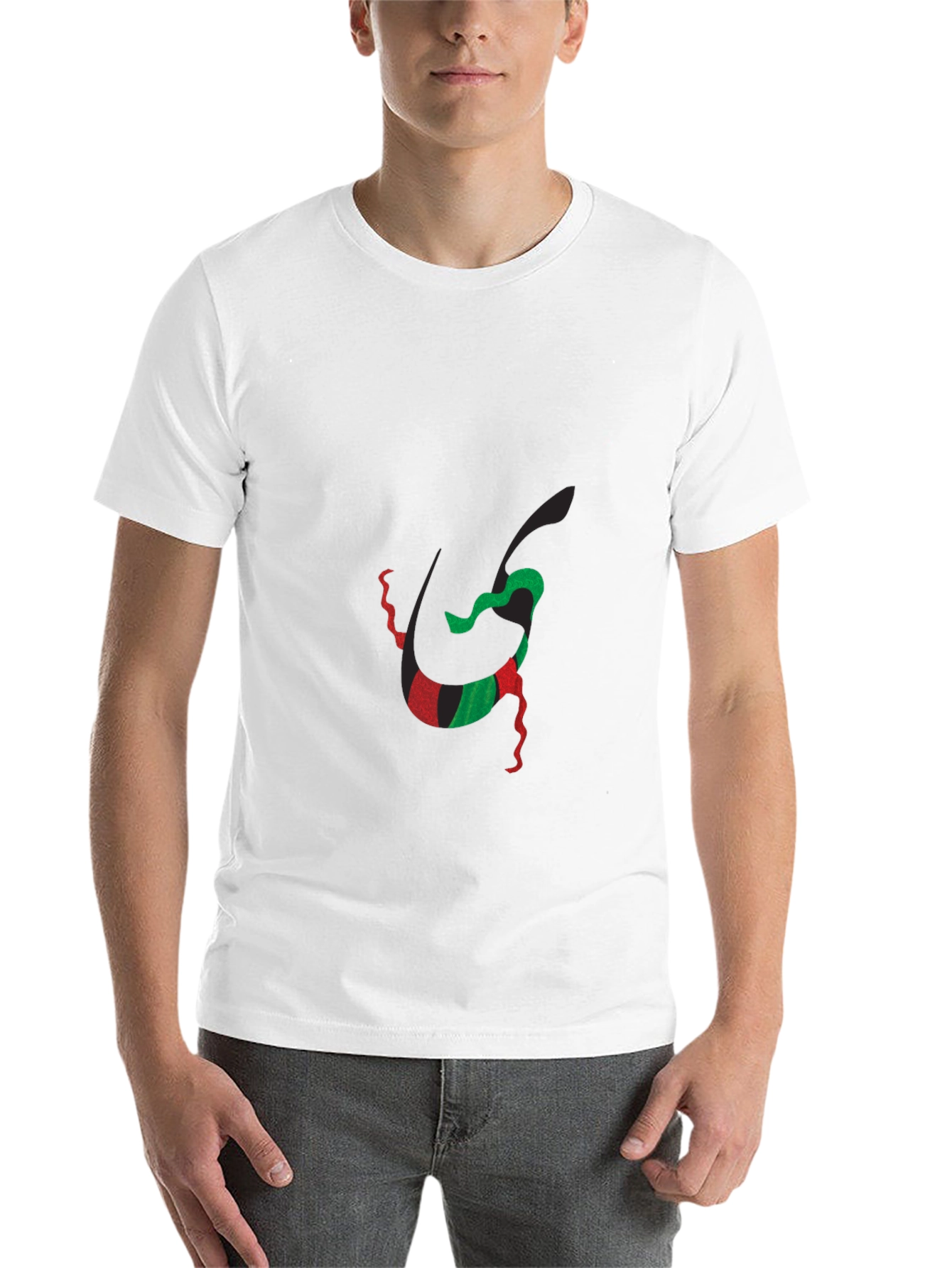 Abstract Kwanzaa-Inspired Graphic Black Tee - 14