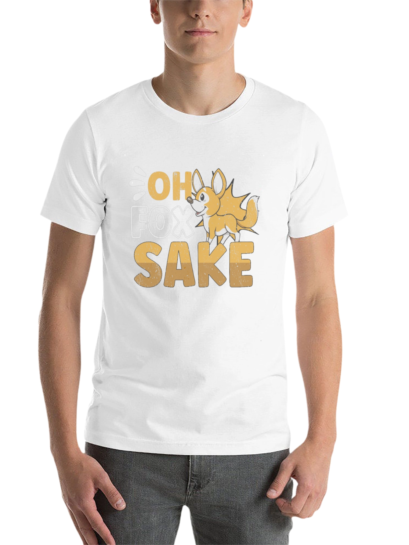 Black Oh Fox Sake Funny T-Shirt view 14