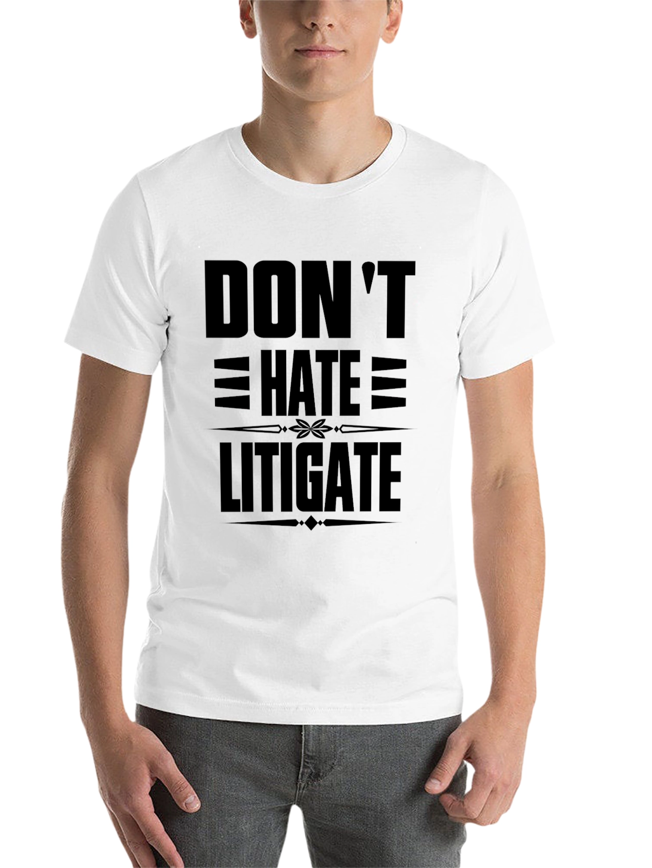 Black Don't Hate Litigate Black Graphic Tee view 14