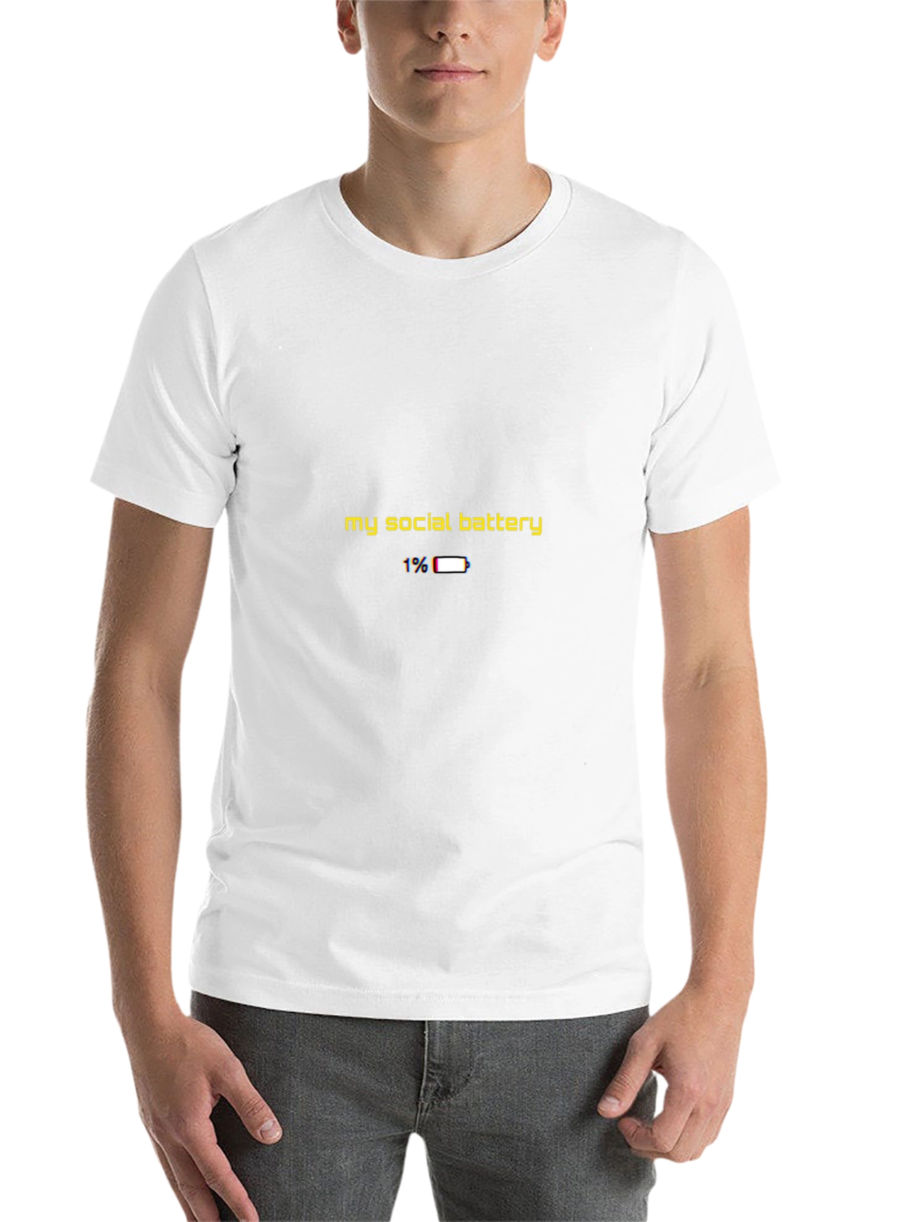 Black Social Battery T-Shirt view 14